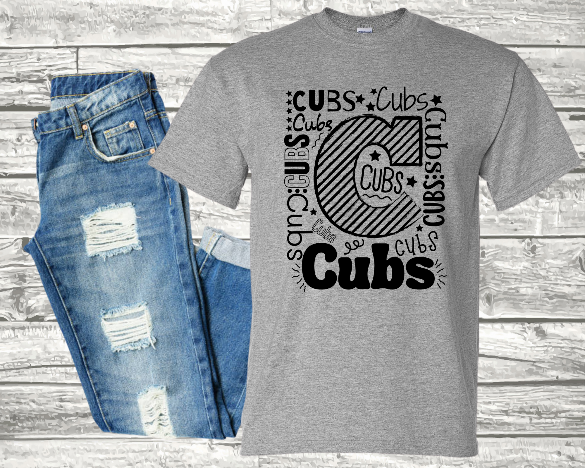 Madison Cubs Doodle Typography