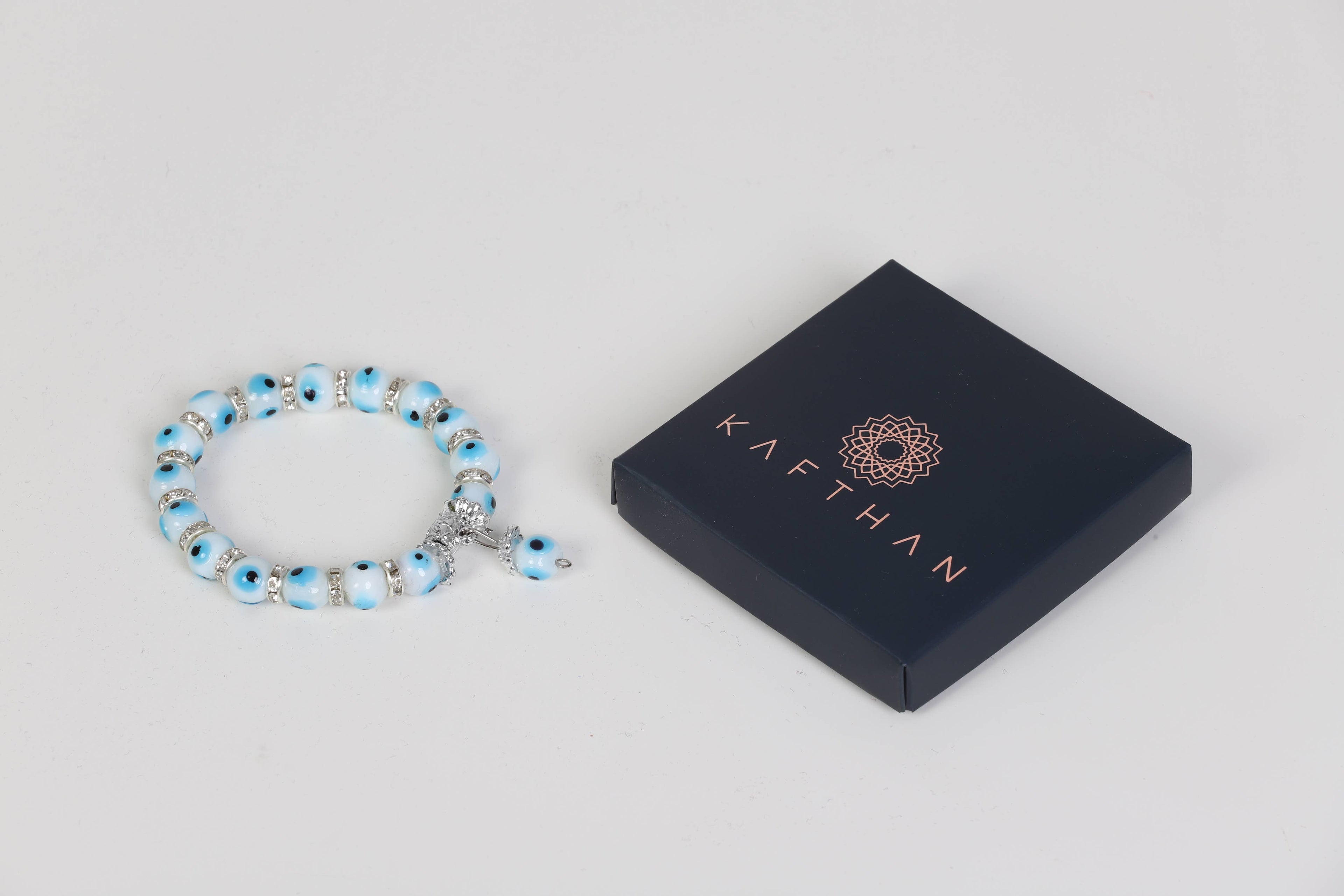KAFTHAN Beaded Evil Eye Bracelets, Protection bracelet: Navy