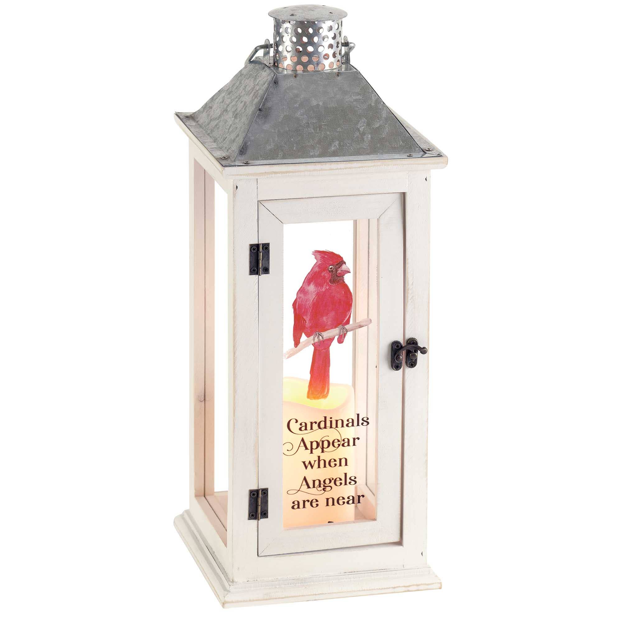 CARDINALS APPEAR LANTERN WHITE 17"
