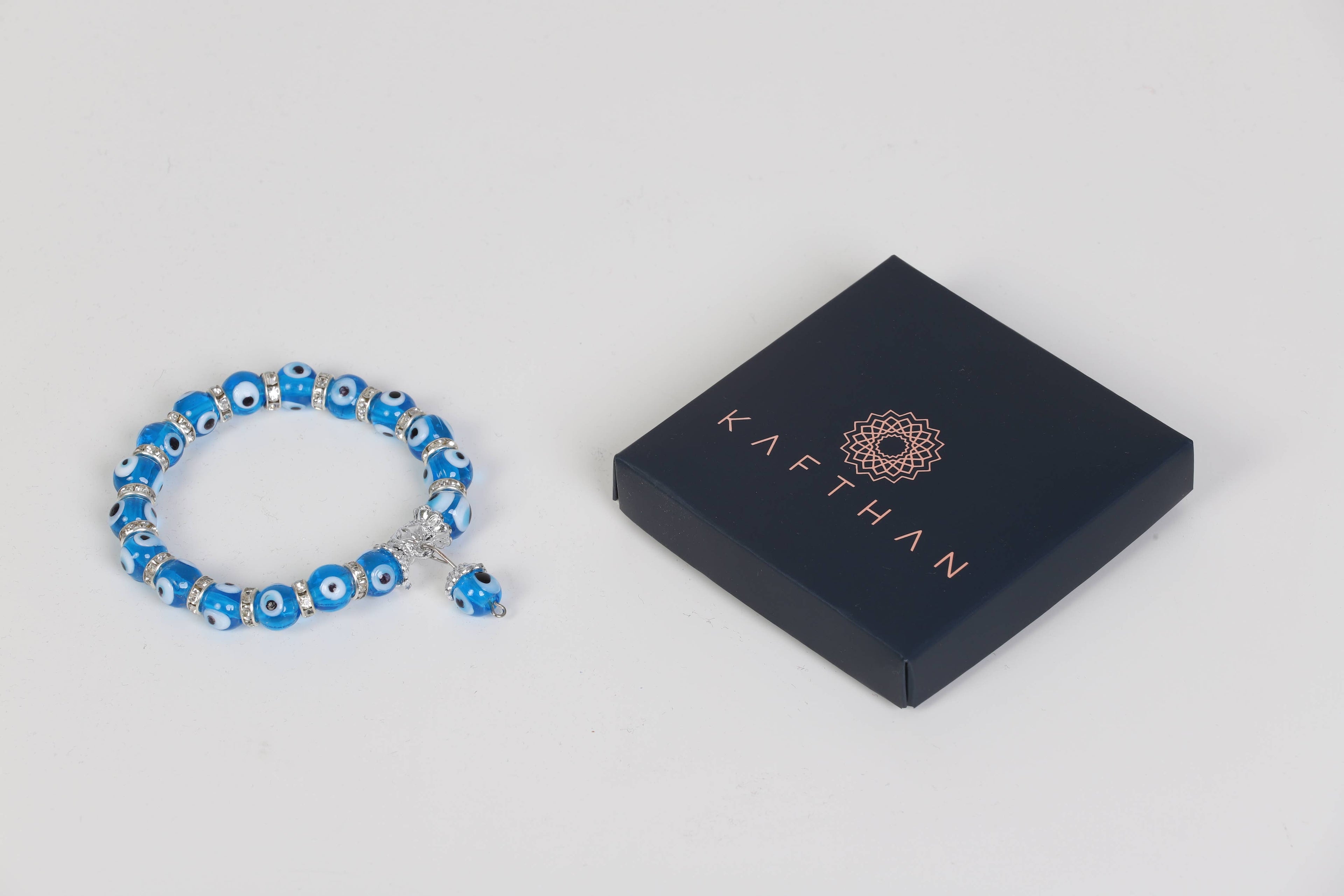 KAFTHAN Beaded Evil Eye Bracelets, Protection bracelet: Navy
