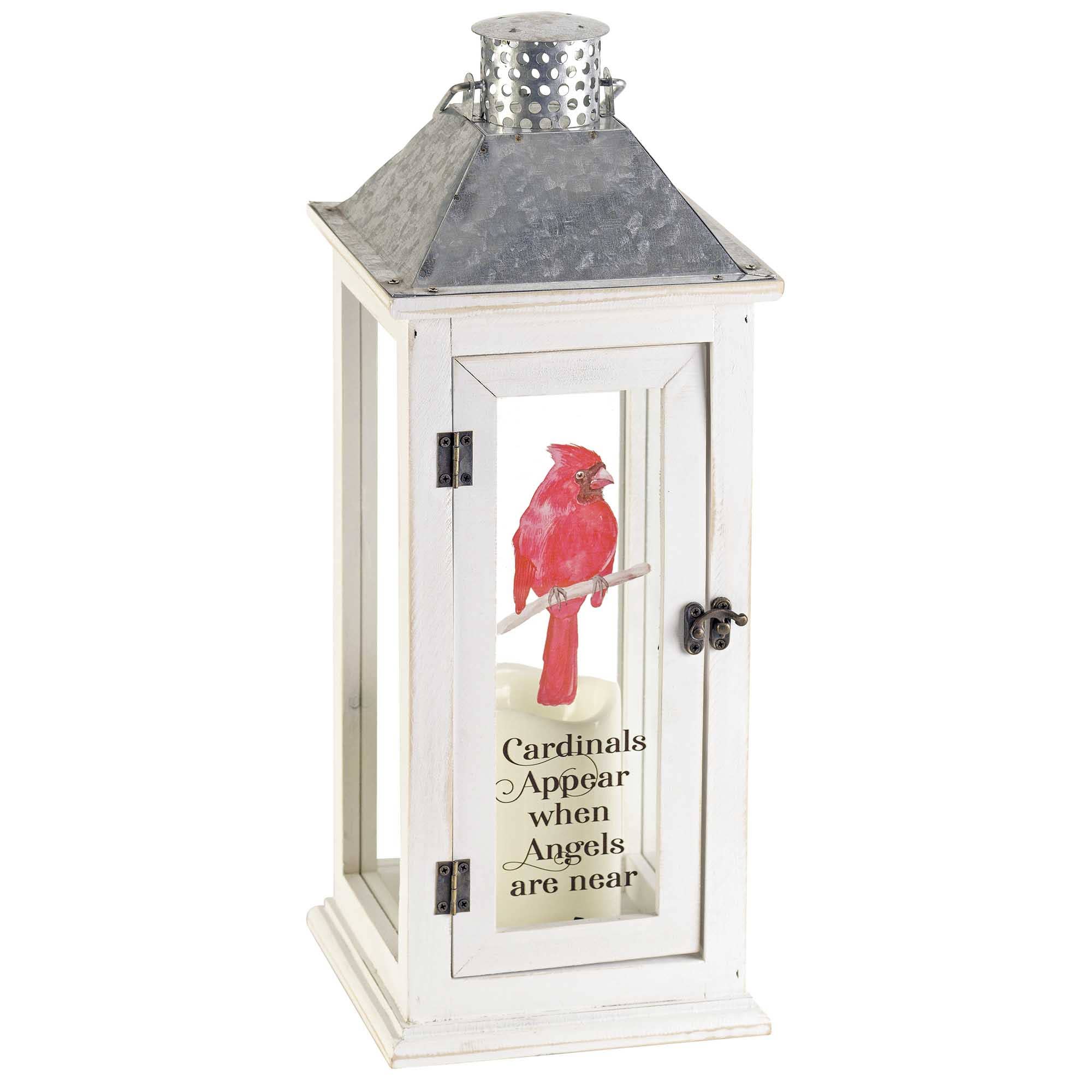 CARDINALS APPEAR LANTERN WHITE 17"