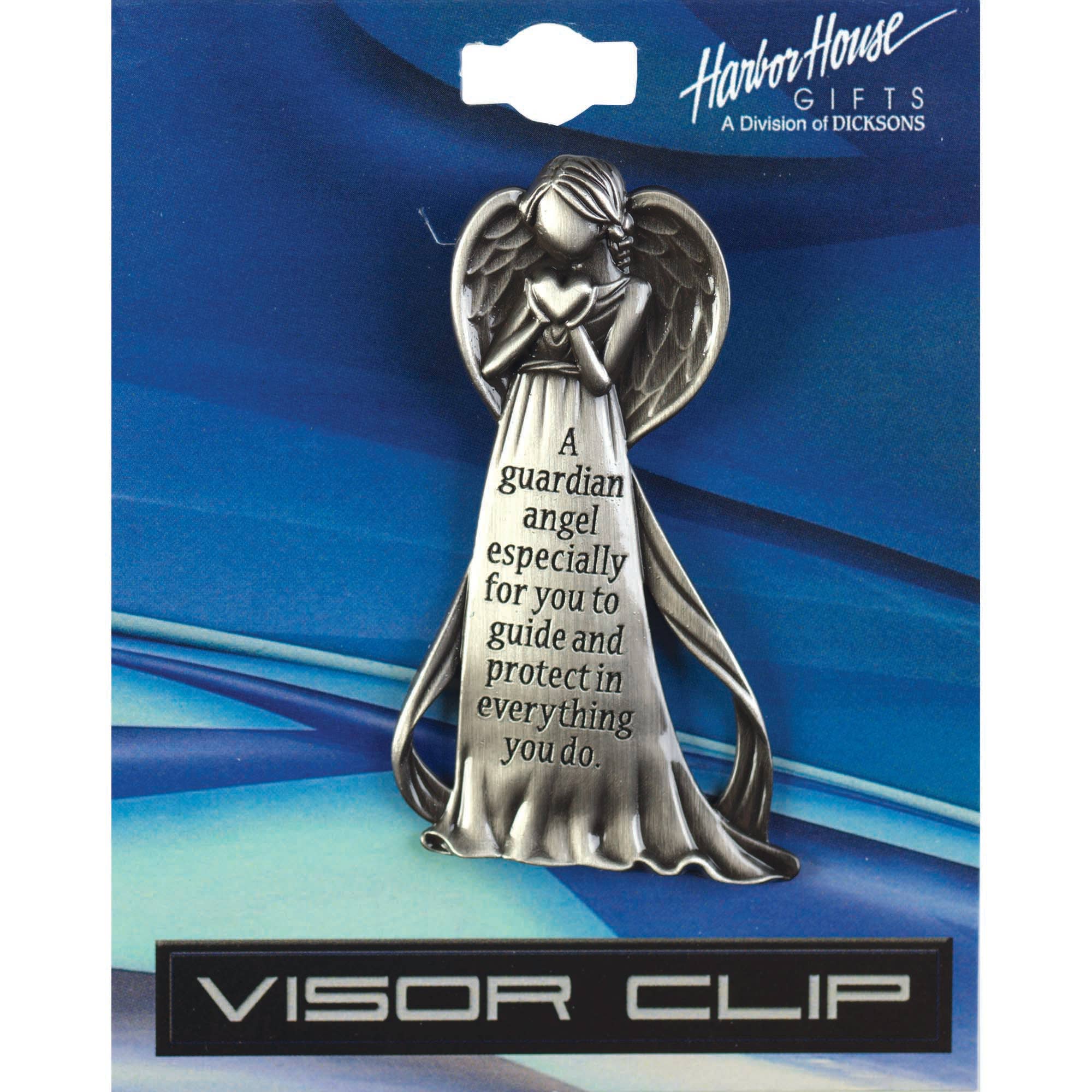 Auto Visor Clip Silver Guardian Angel