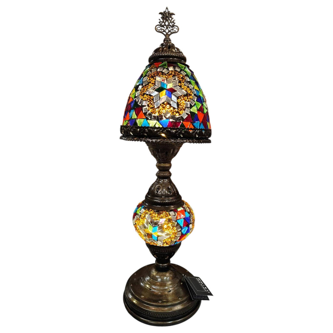 86921: 6" OPEN END MOSAIC SHADE "READING" TABLE LAMP WITH 3"