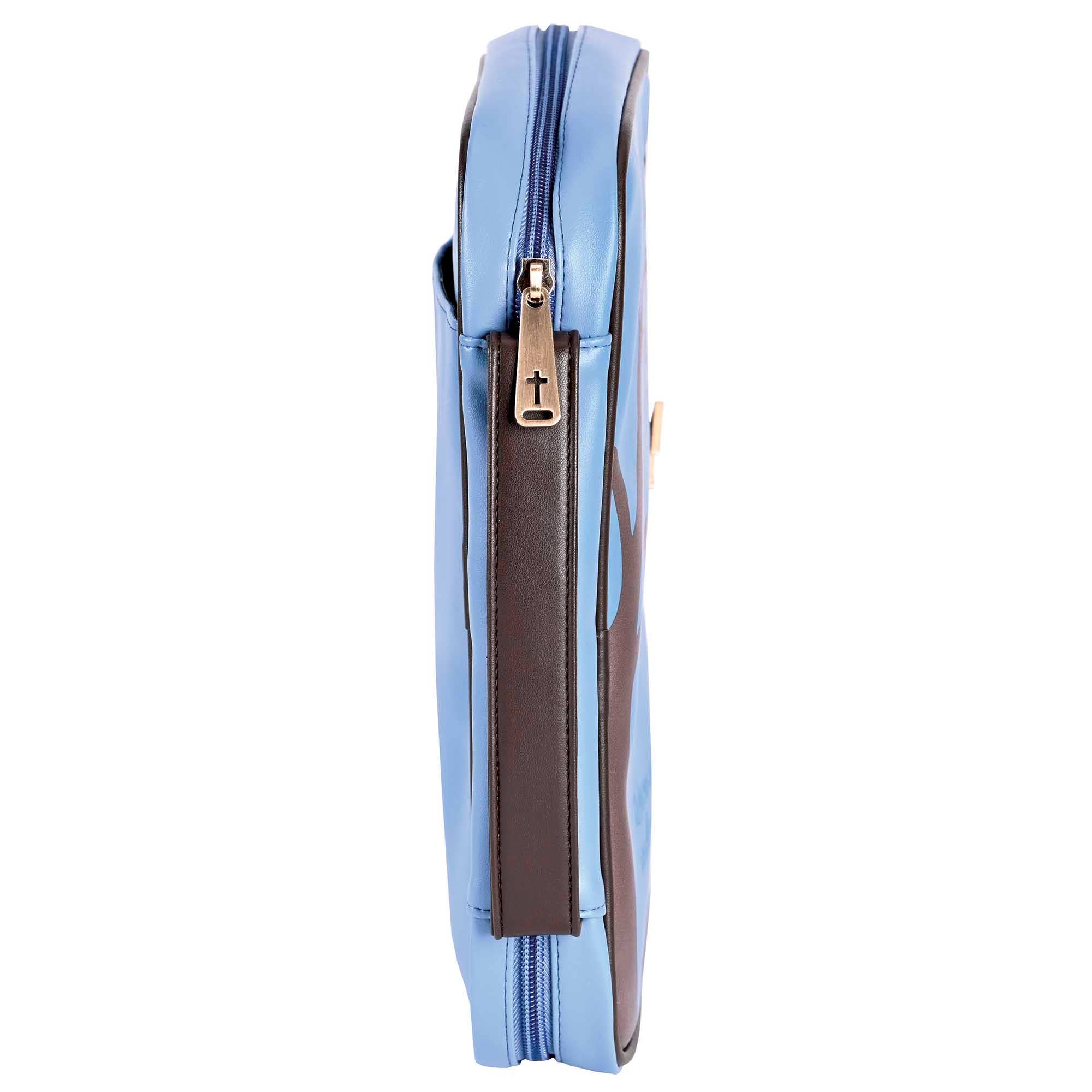 White Dove -Bible Cover As For Me & My House Blue XL