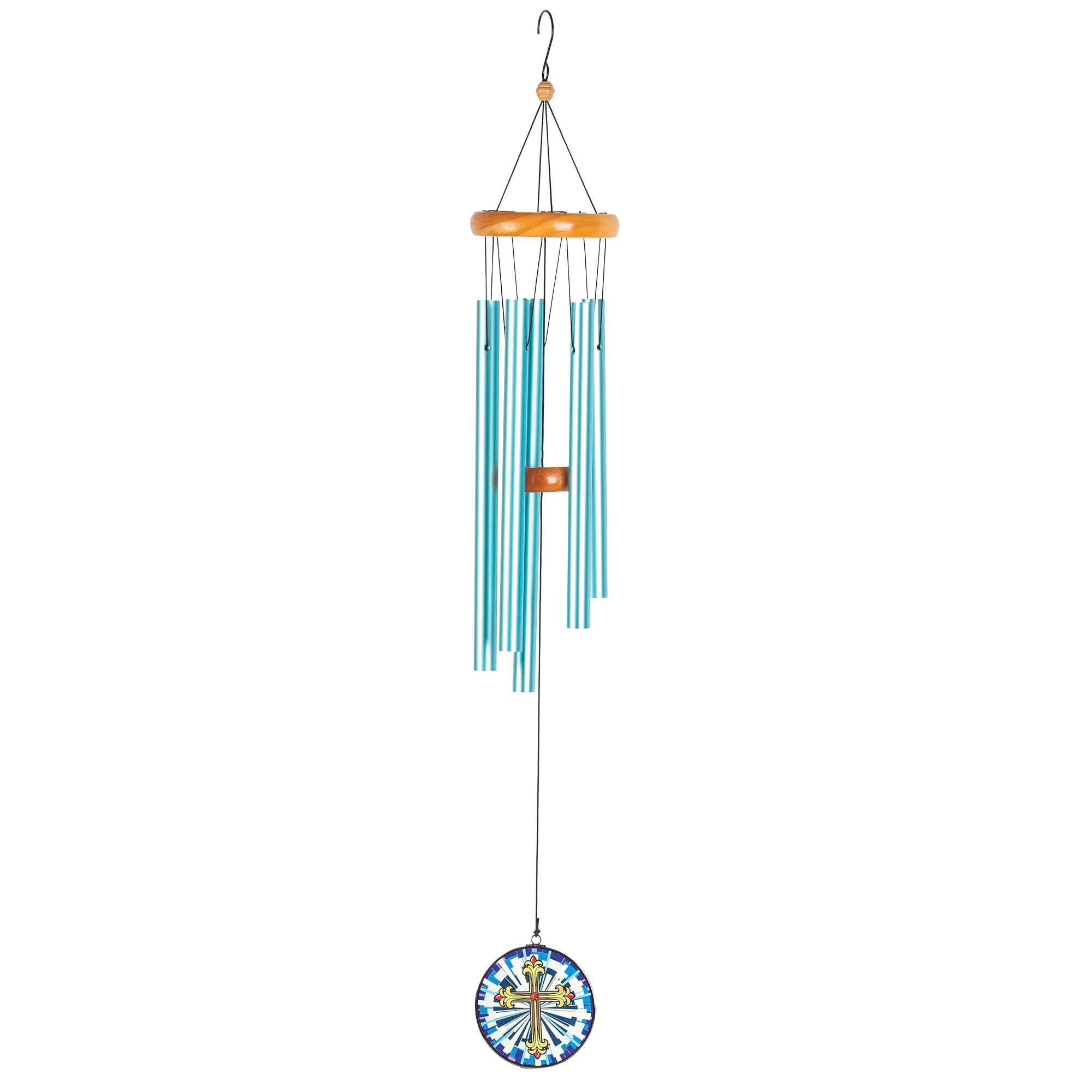 WINDCHIME CROSS SAIL BLUE YELLOW 35"