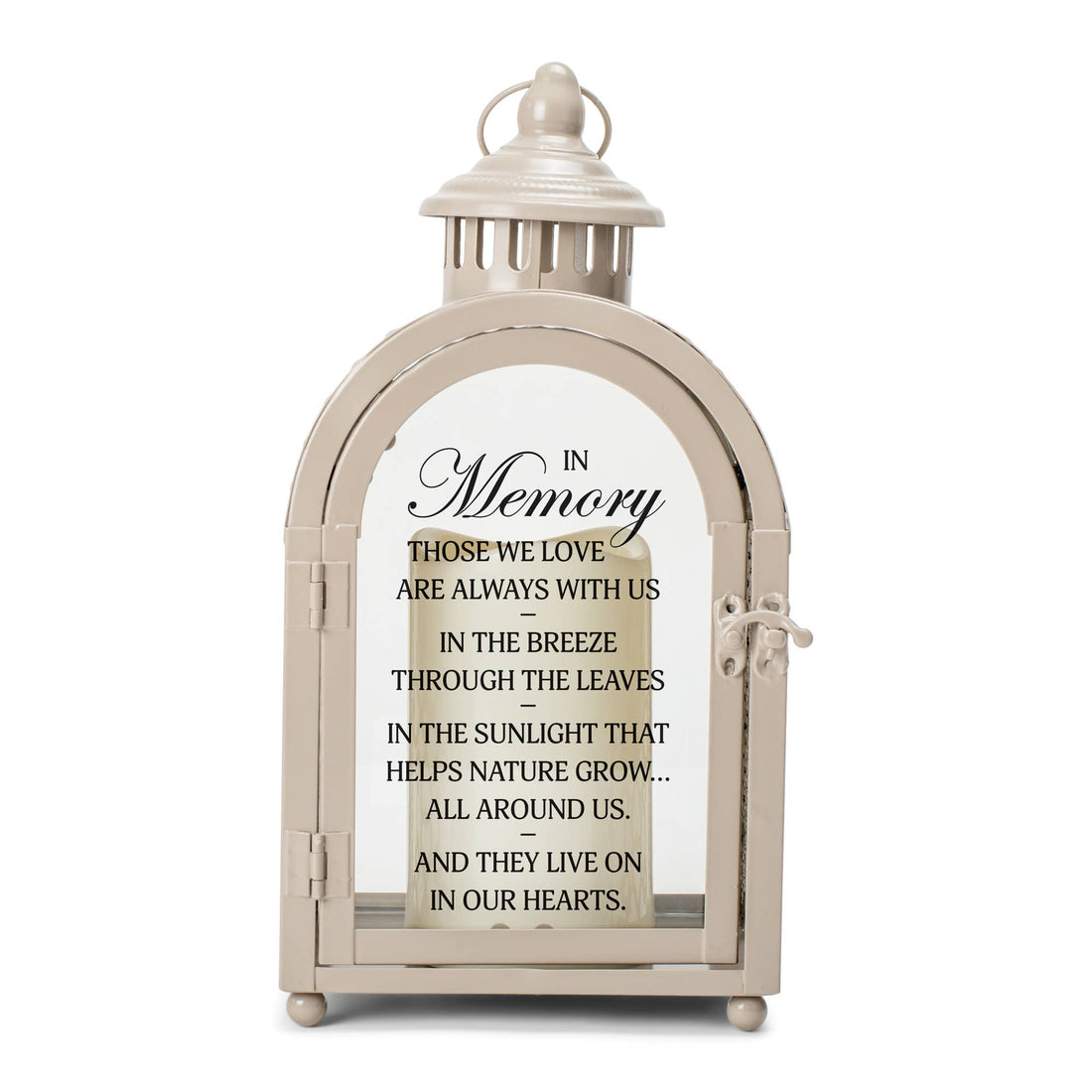 In Memory Those We Love - Grey Metal Lantern