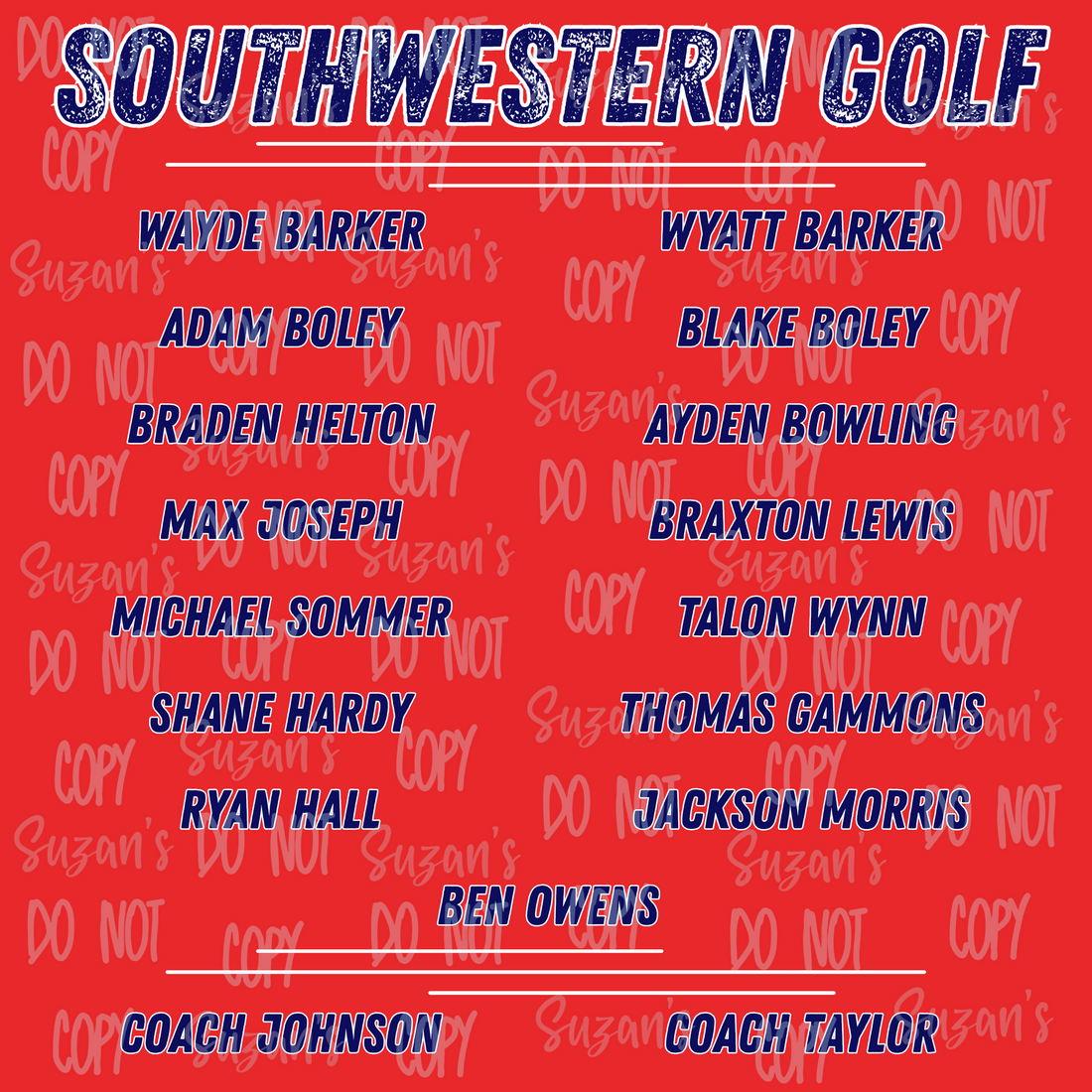 Southwestern Golf 2025 ORVC Champions