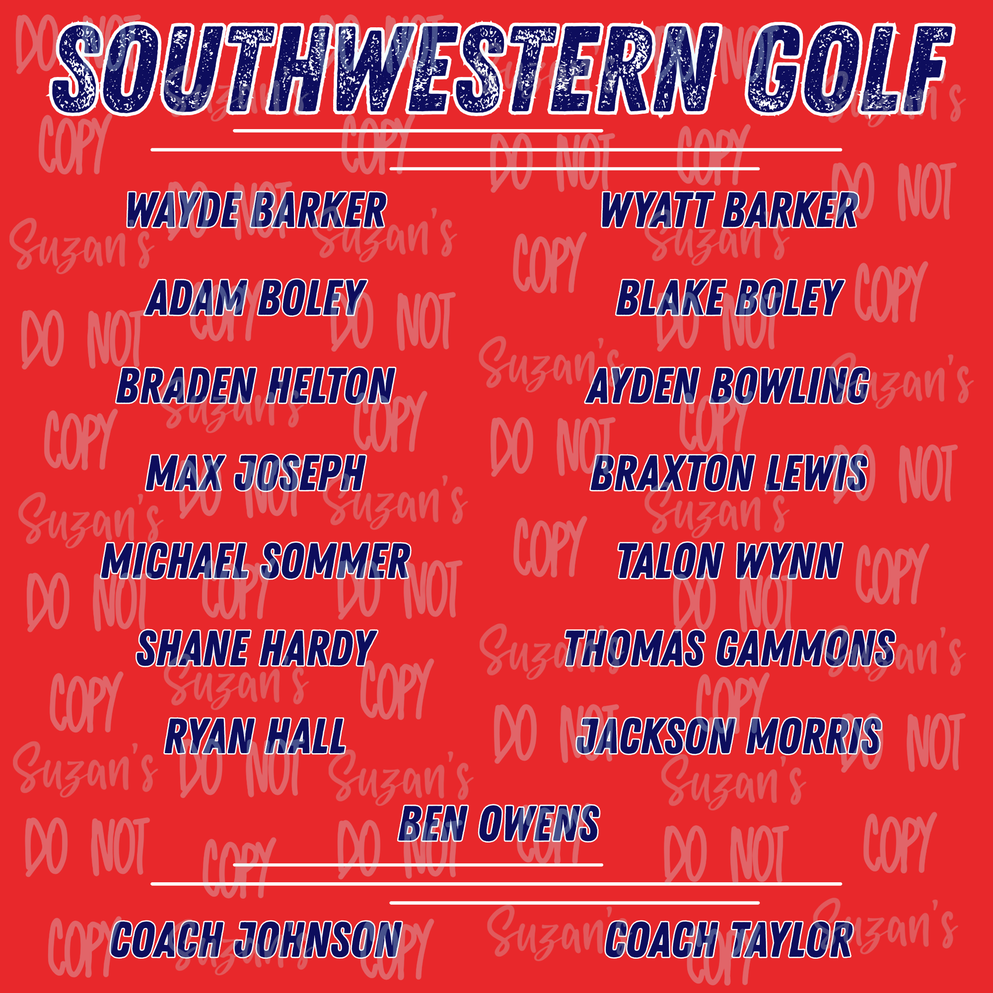 Southwestern Golf 2025 ORVC Champions