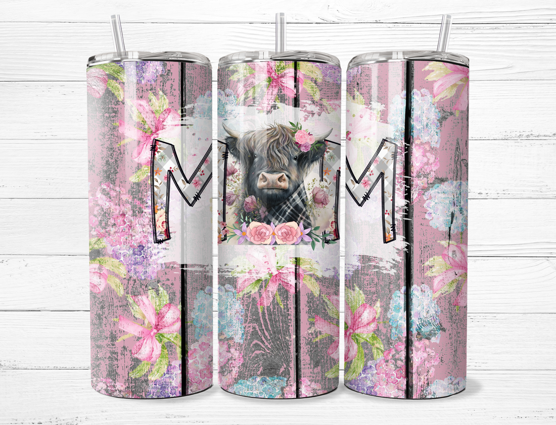 Highland Cow Mom Tumbler