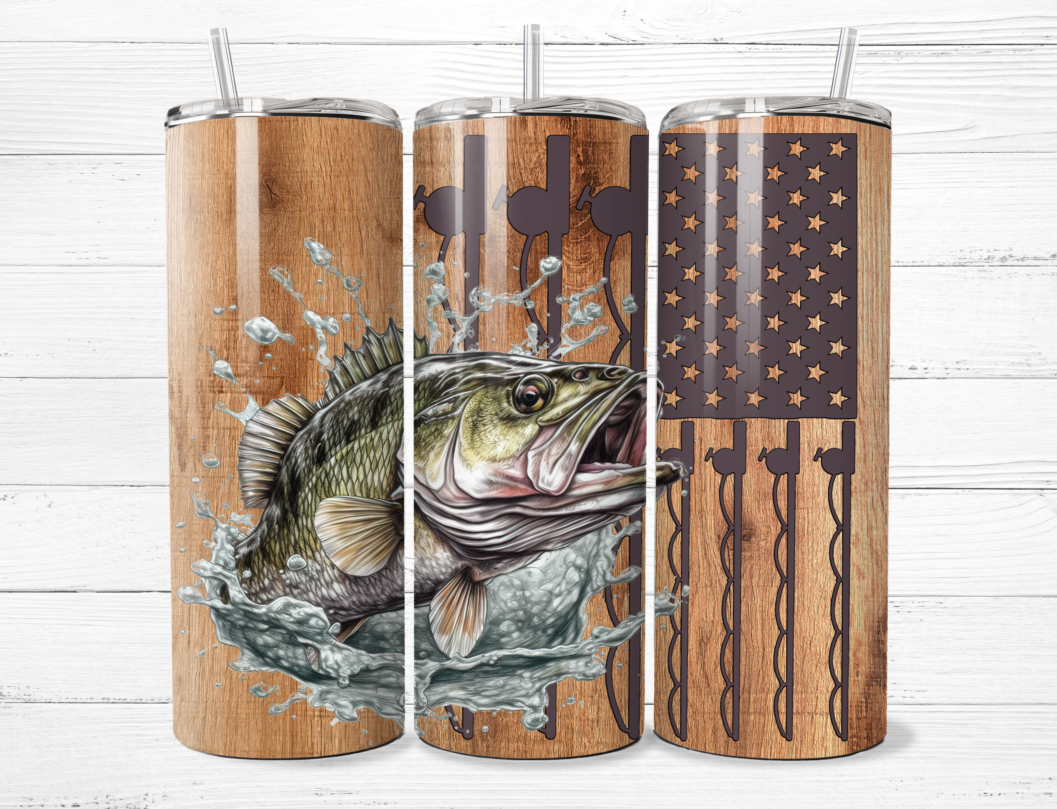 Bass and Flag Tumbler