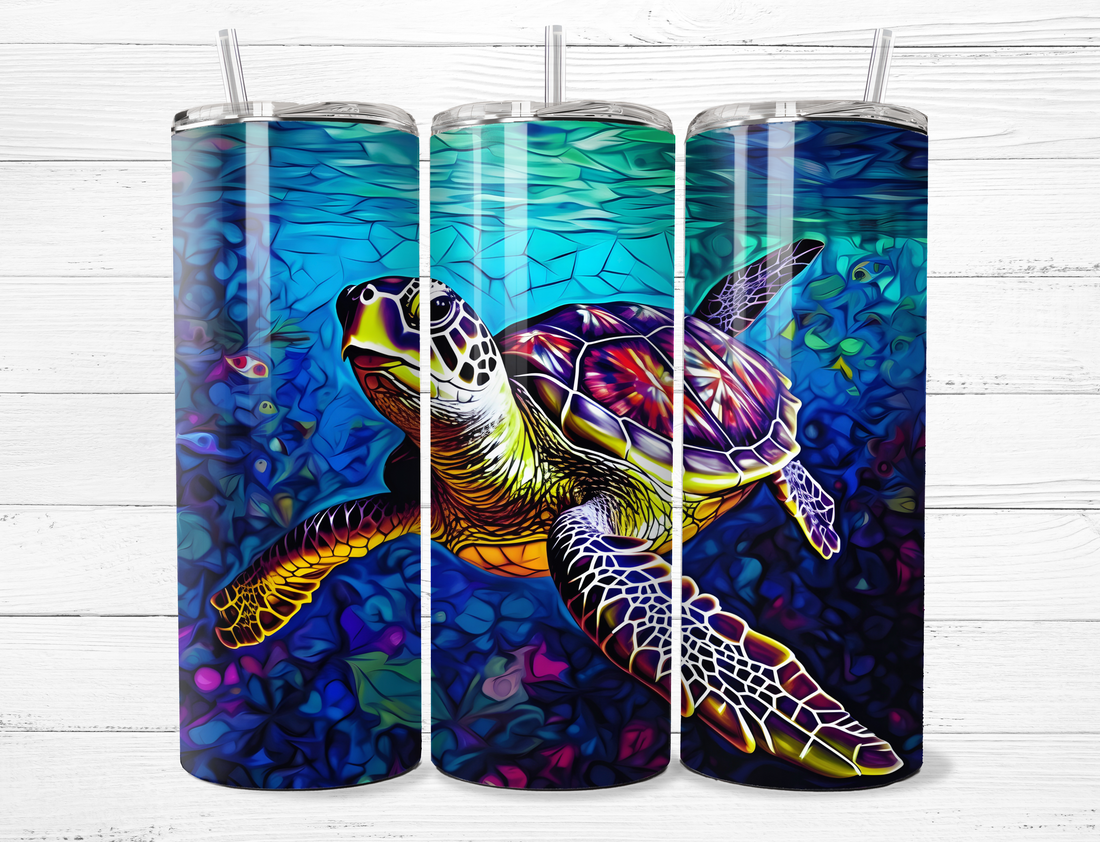 Mosaic Turtle Tumbler
