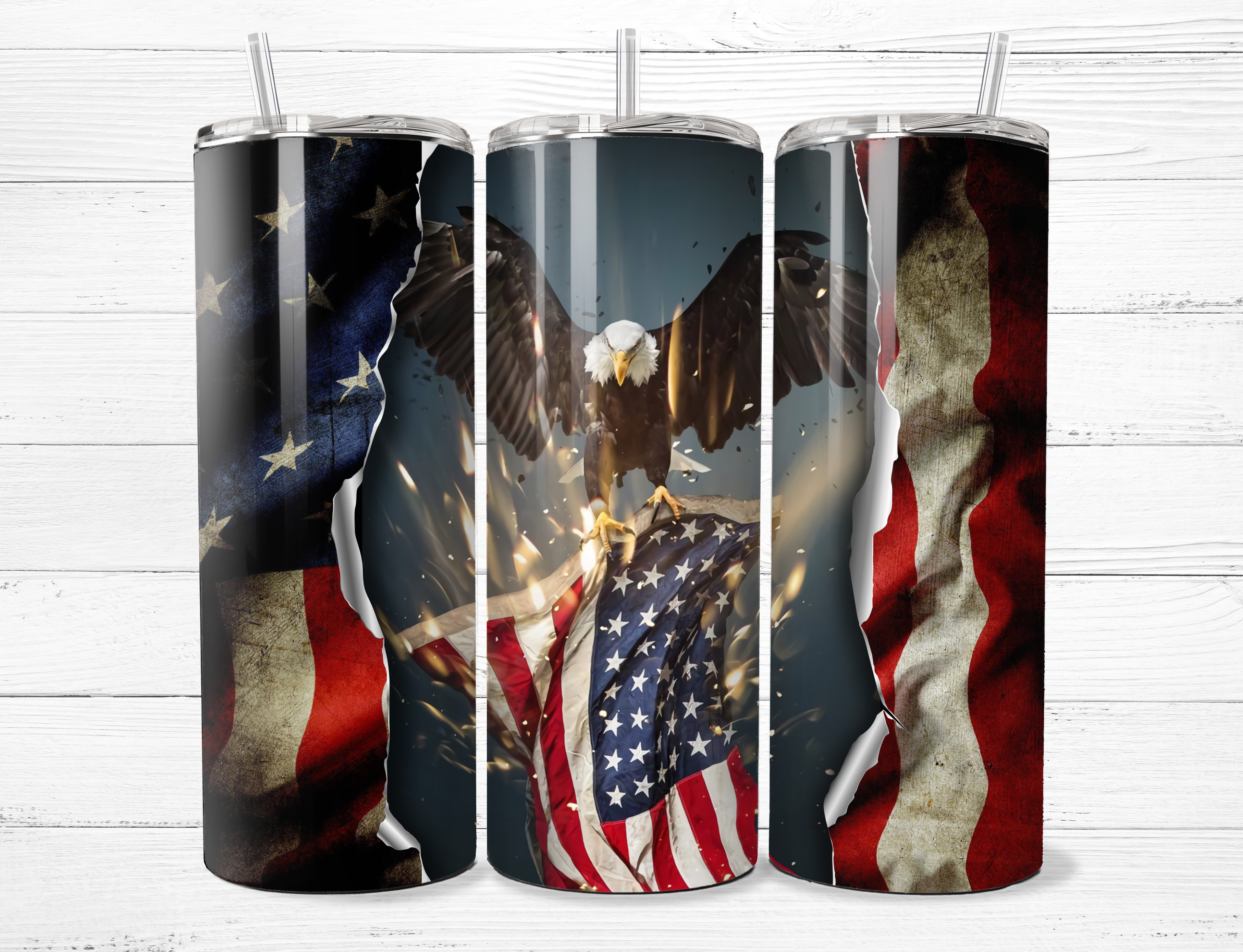 Eagle & American Flag Tumbler