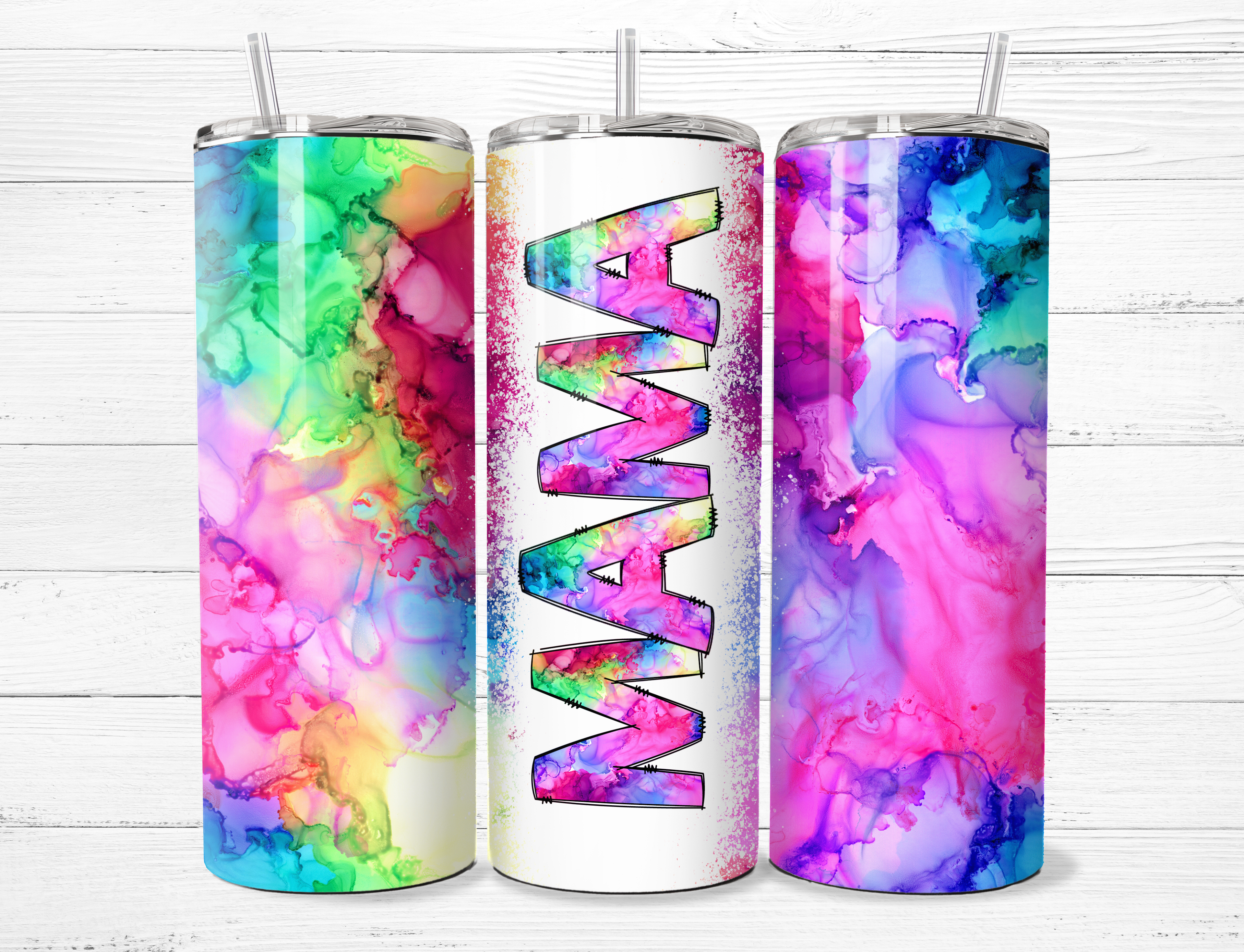 Watercolor Mama Tumbler