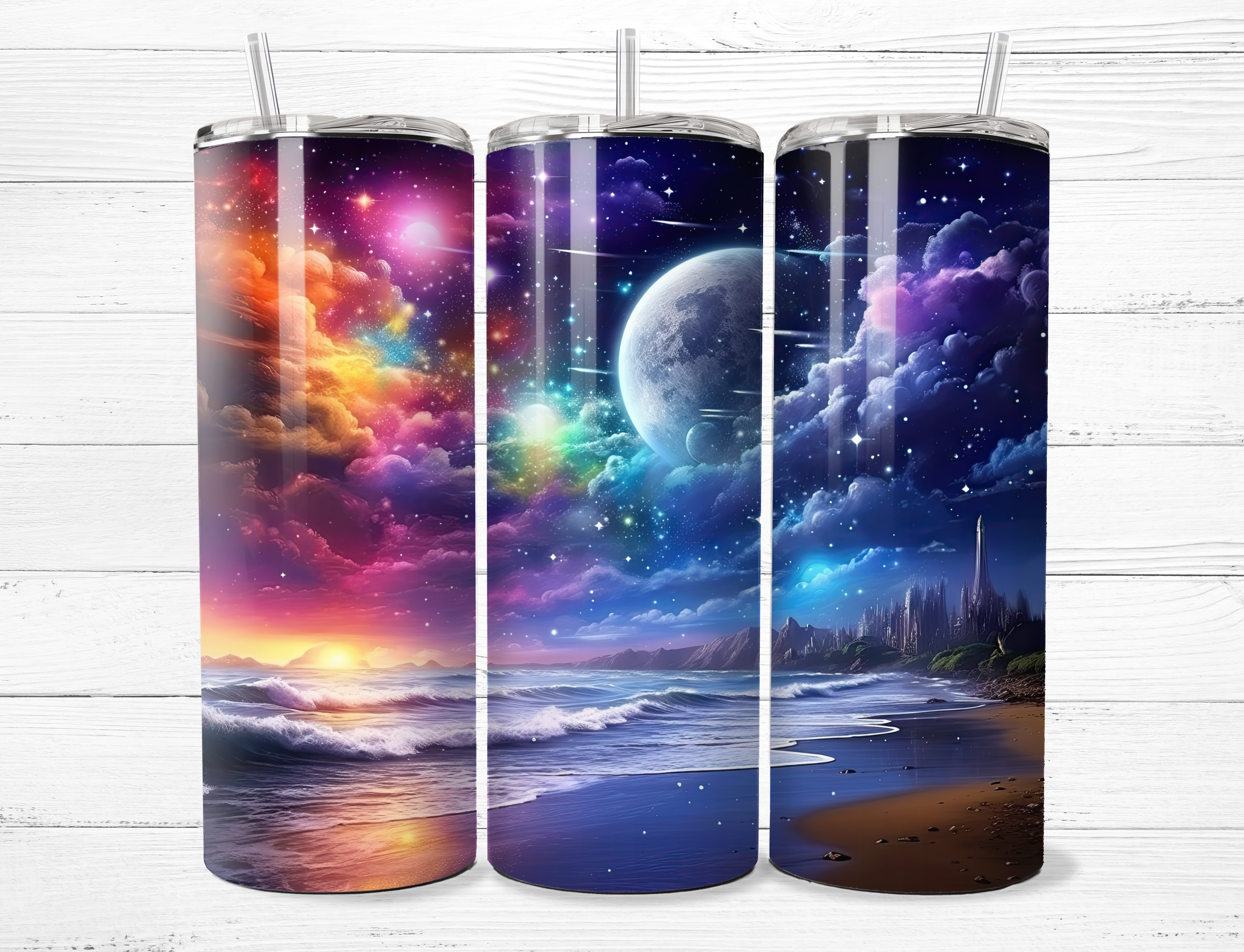 Ocean & Moon Scene Tumbler
