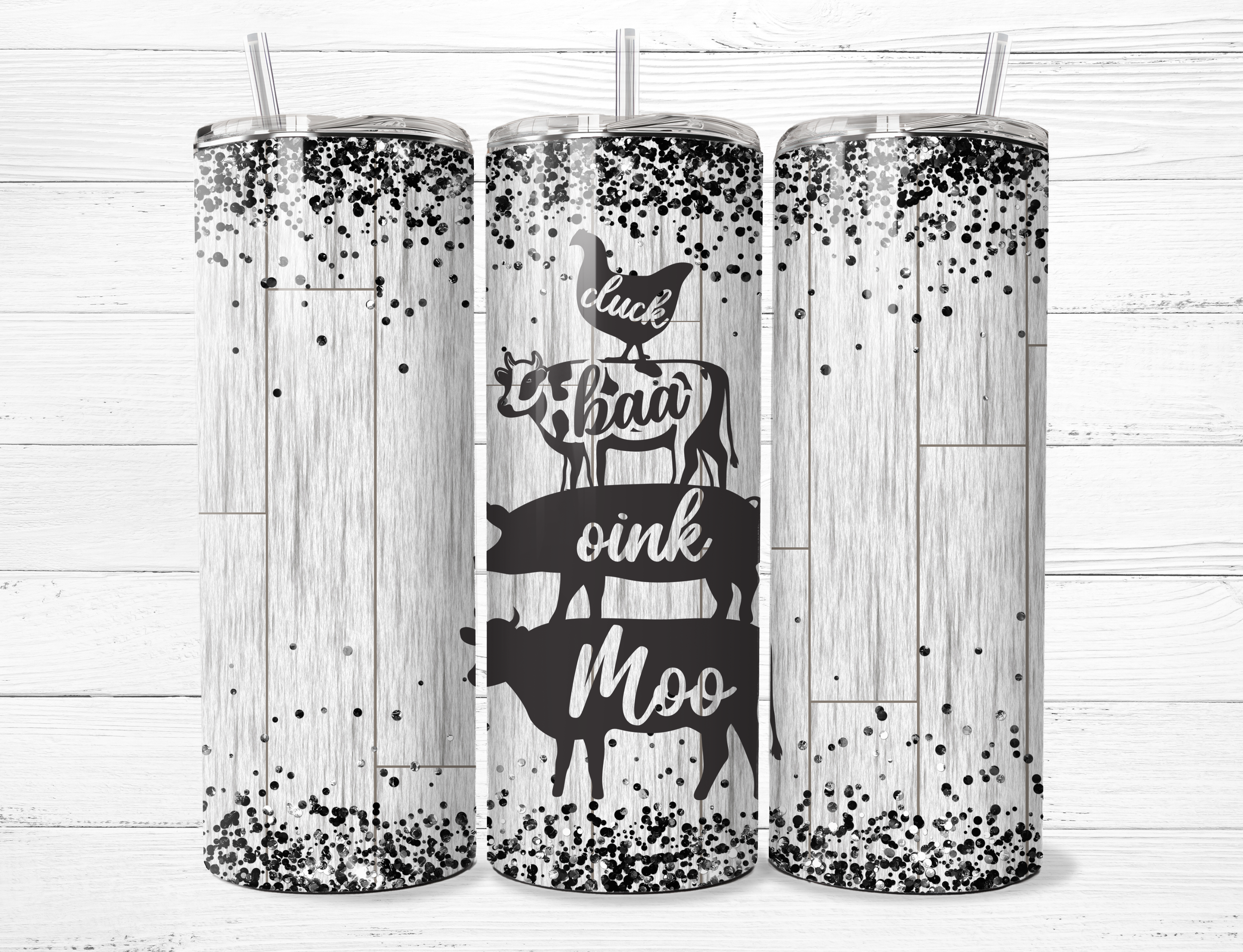 Stacked Farm Animals Tumbler