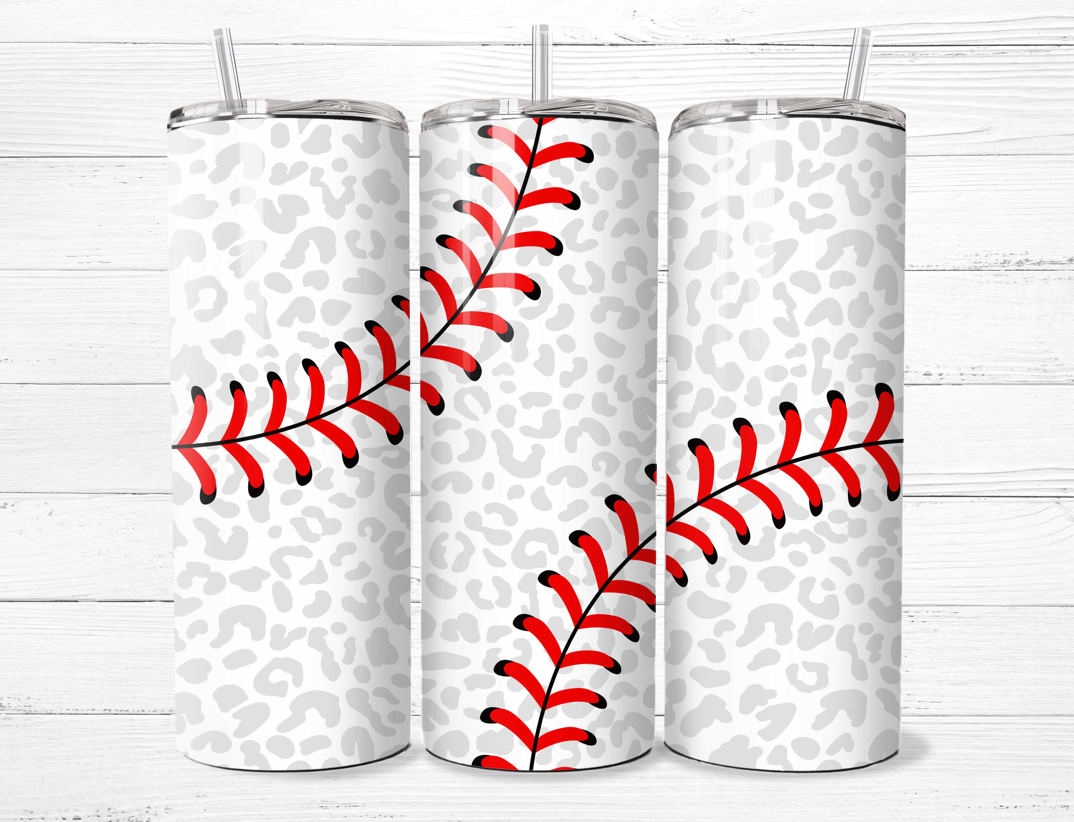 Cheetah Baseball Tumbler