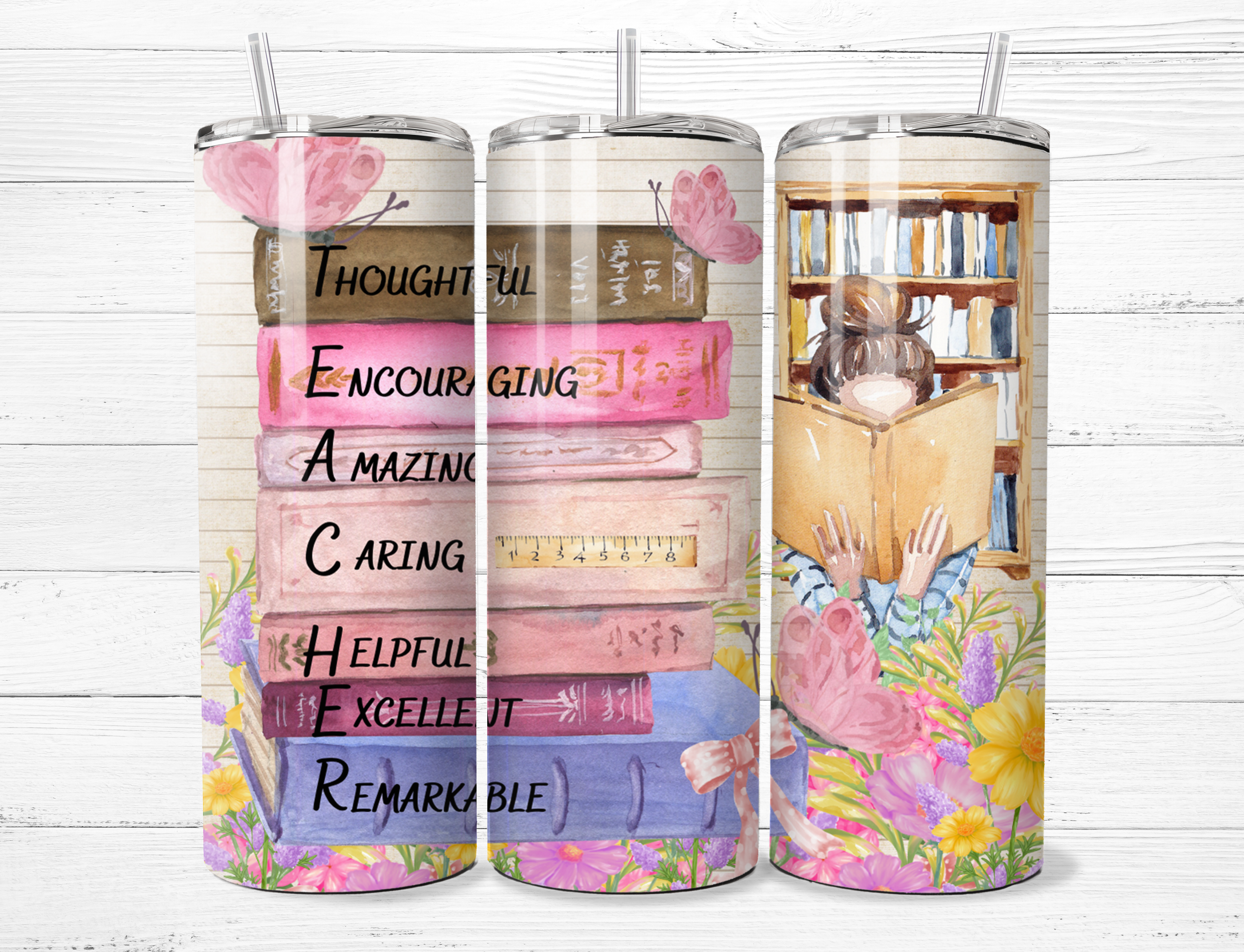 Teacher Books Tumbler