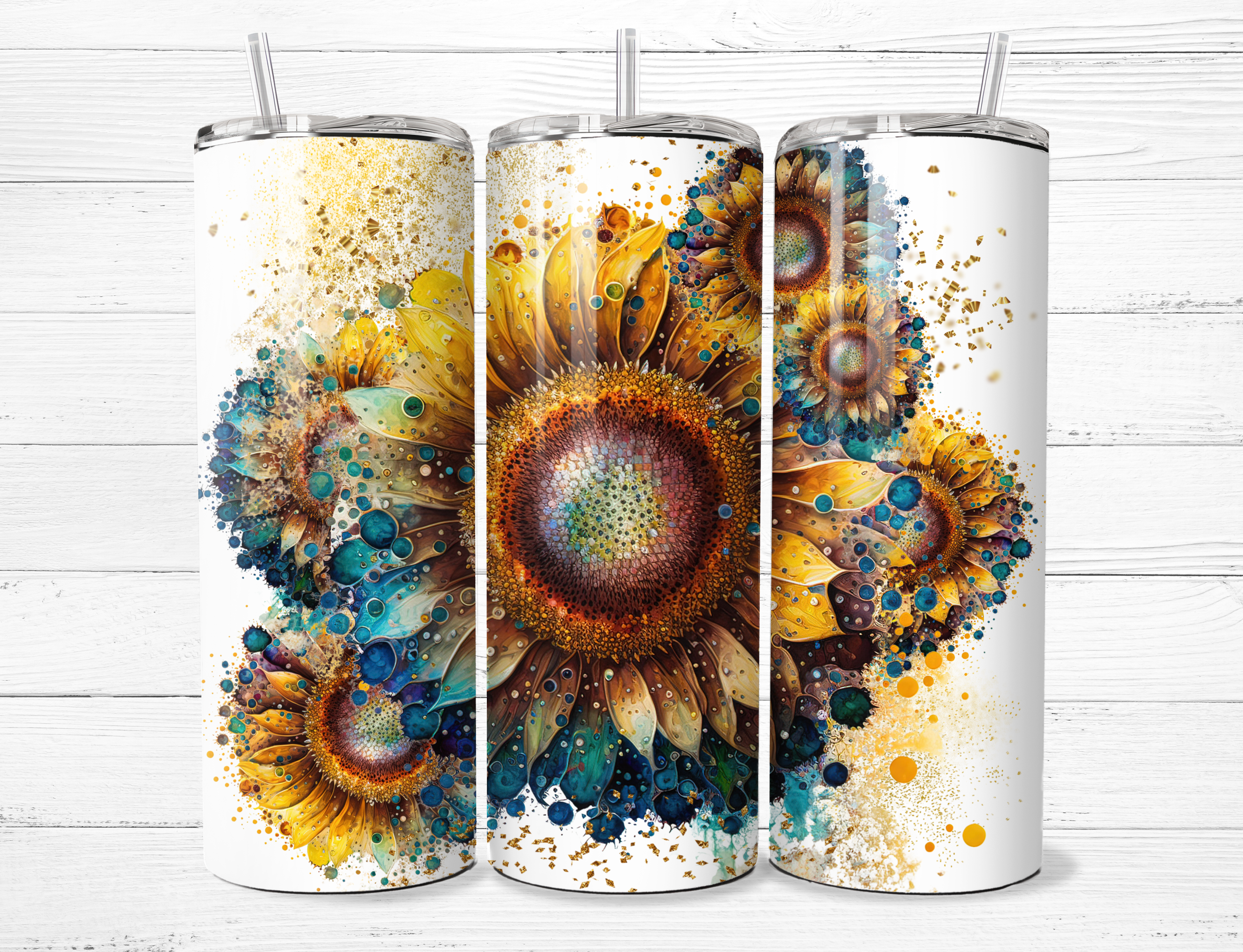 Inked Sunflower Tumbler
