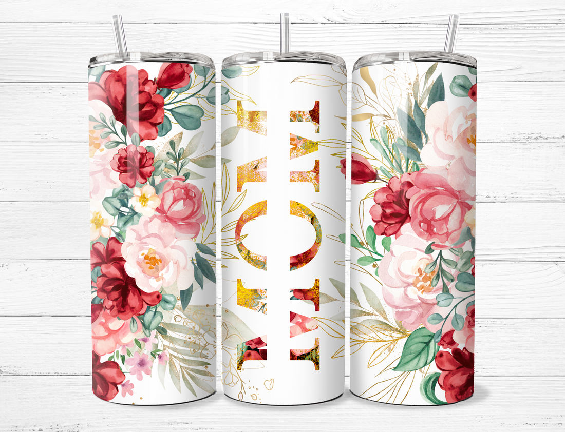 Mom & Flowers Tumbler