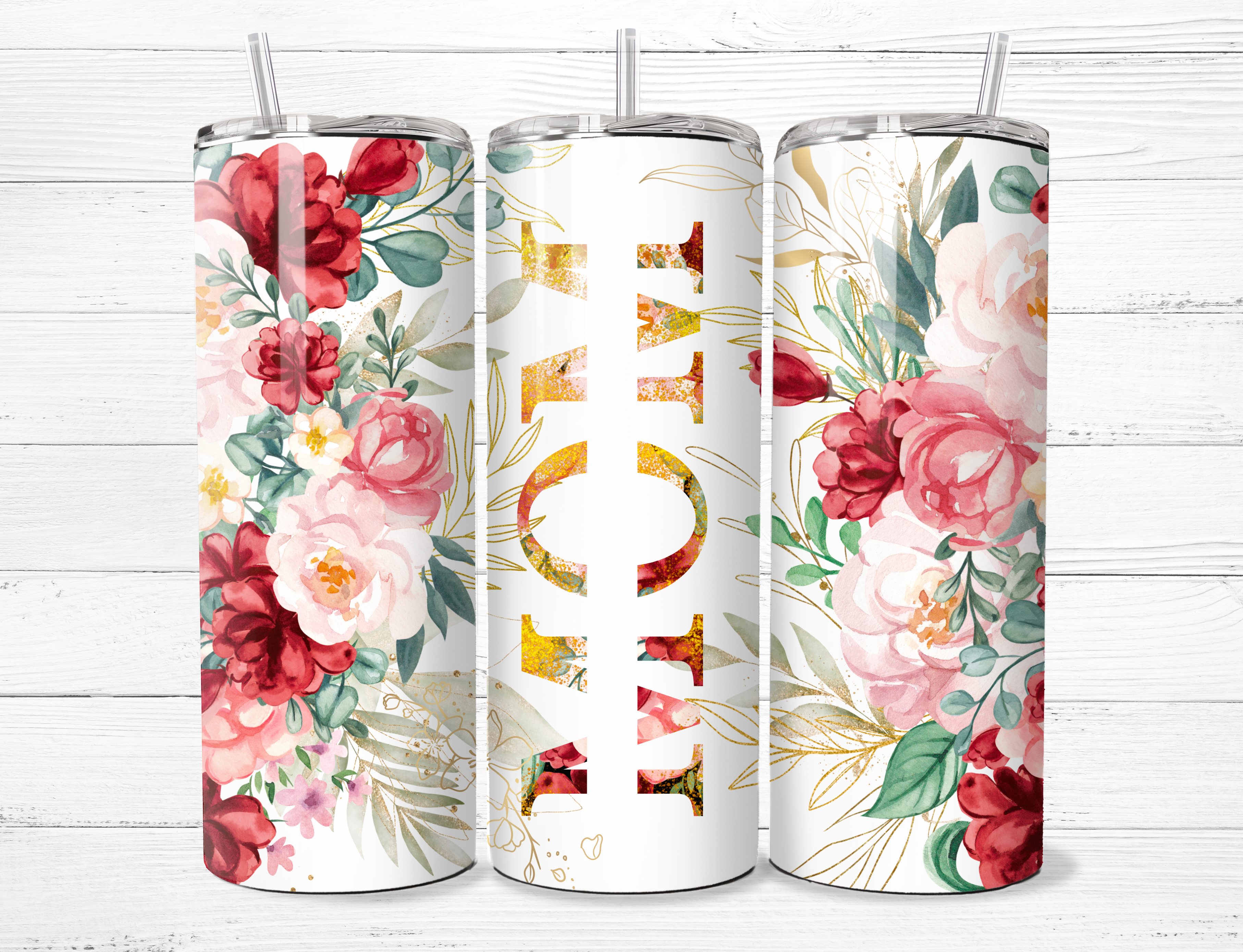 Mom & Flowers Tumbler