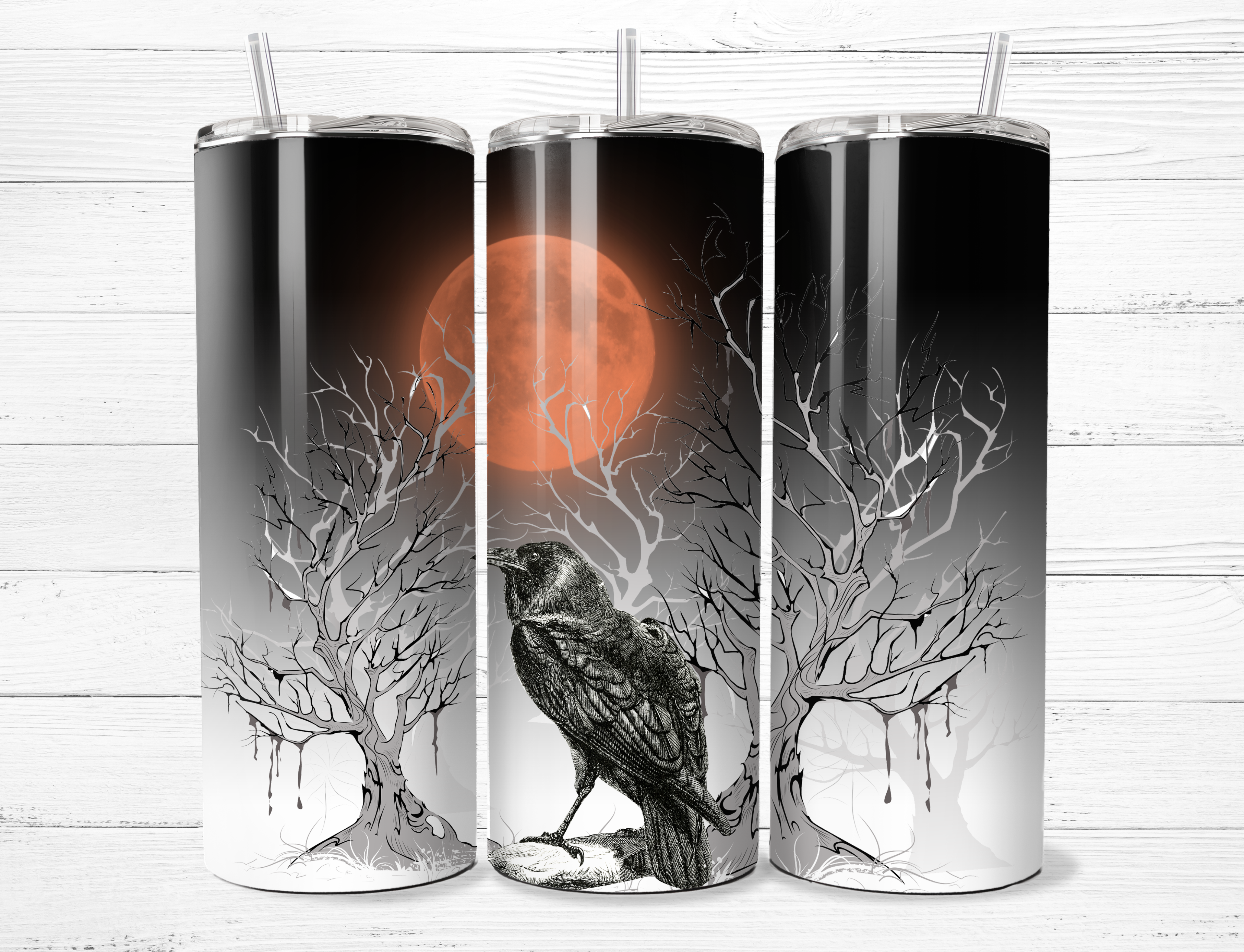 Halloween Raven Tumbler