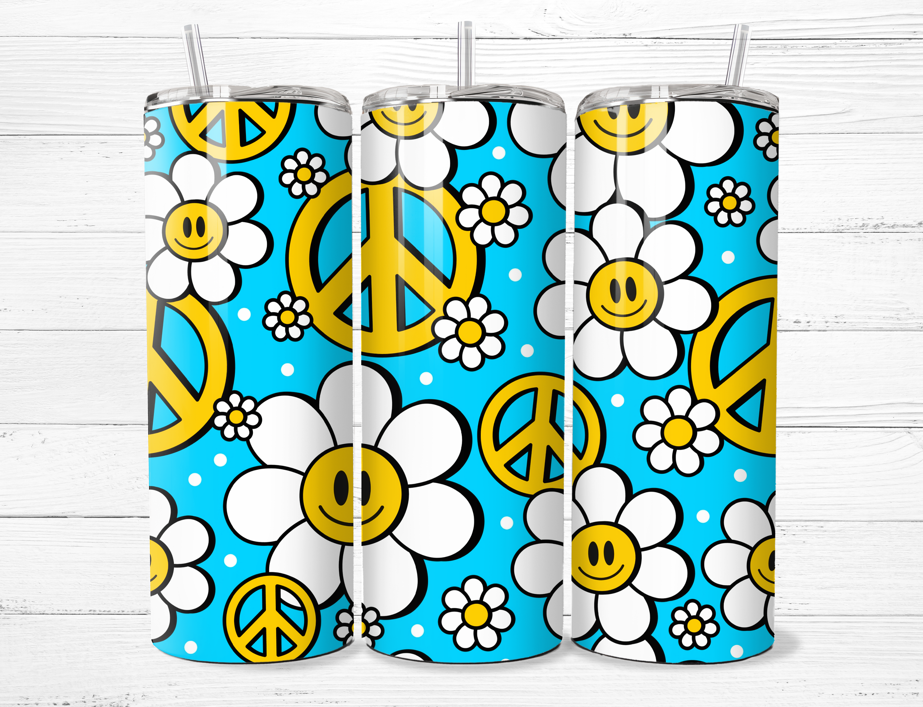 Peace & Happy Daisies Tumbler