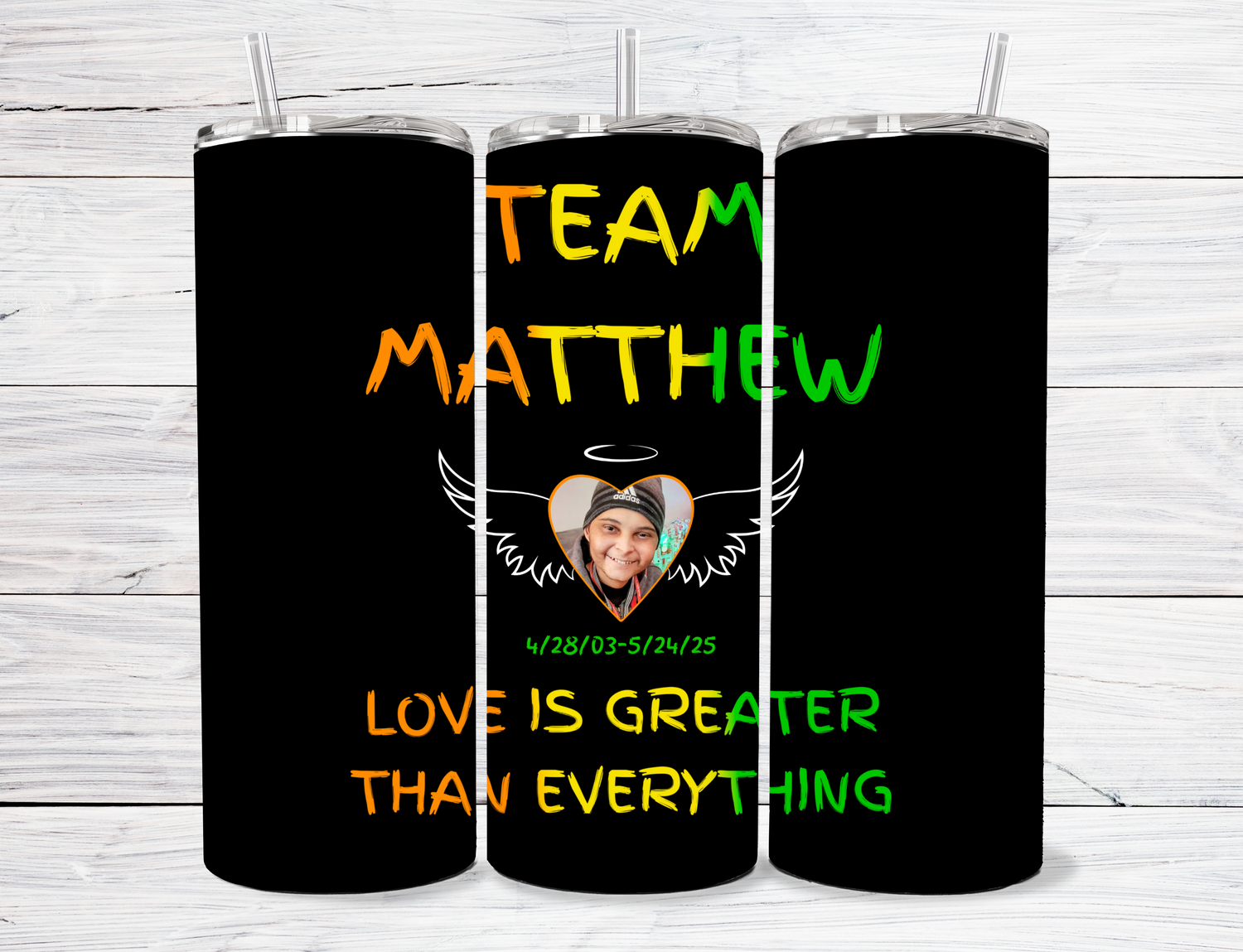Team Matthew - black tumbler