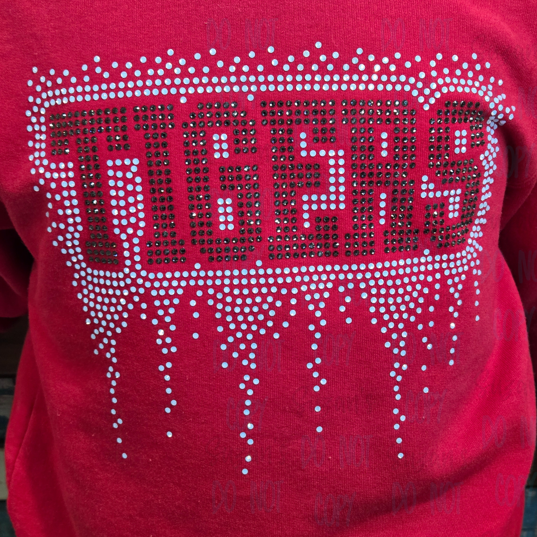 Tigers Drip Rhinestone