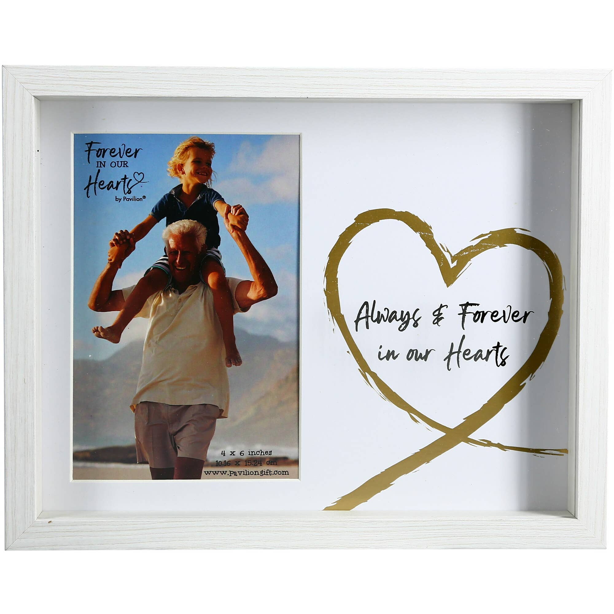 Hearts - 9.5" x 7.5" Shadow Box Frame
(Holds 4" x 6" Photo)