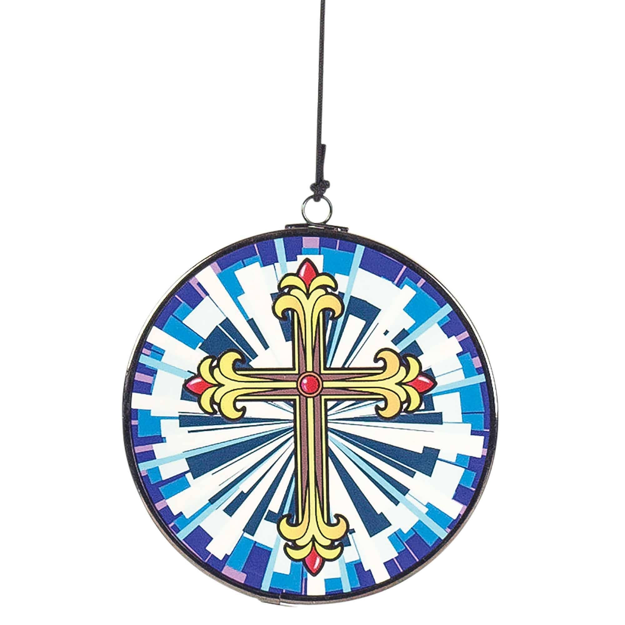 WINDCHIME CROSS SAIL BLUE YELLOW 35"