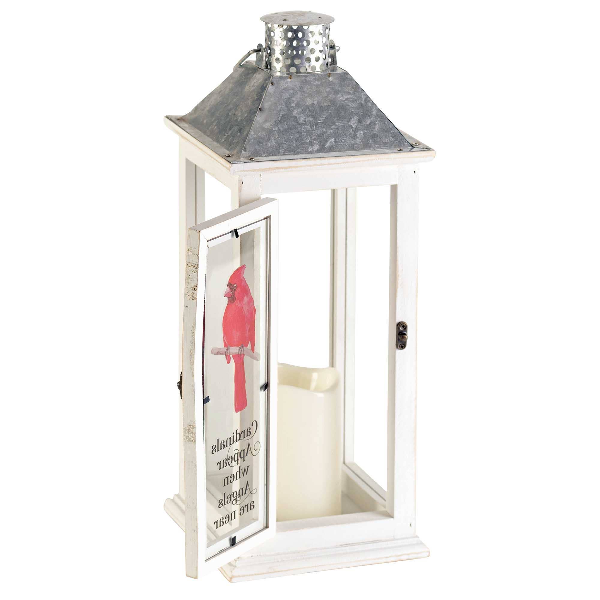CARDINALS APPEAR LANTERN WHITE 17"