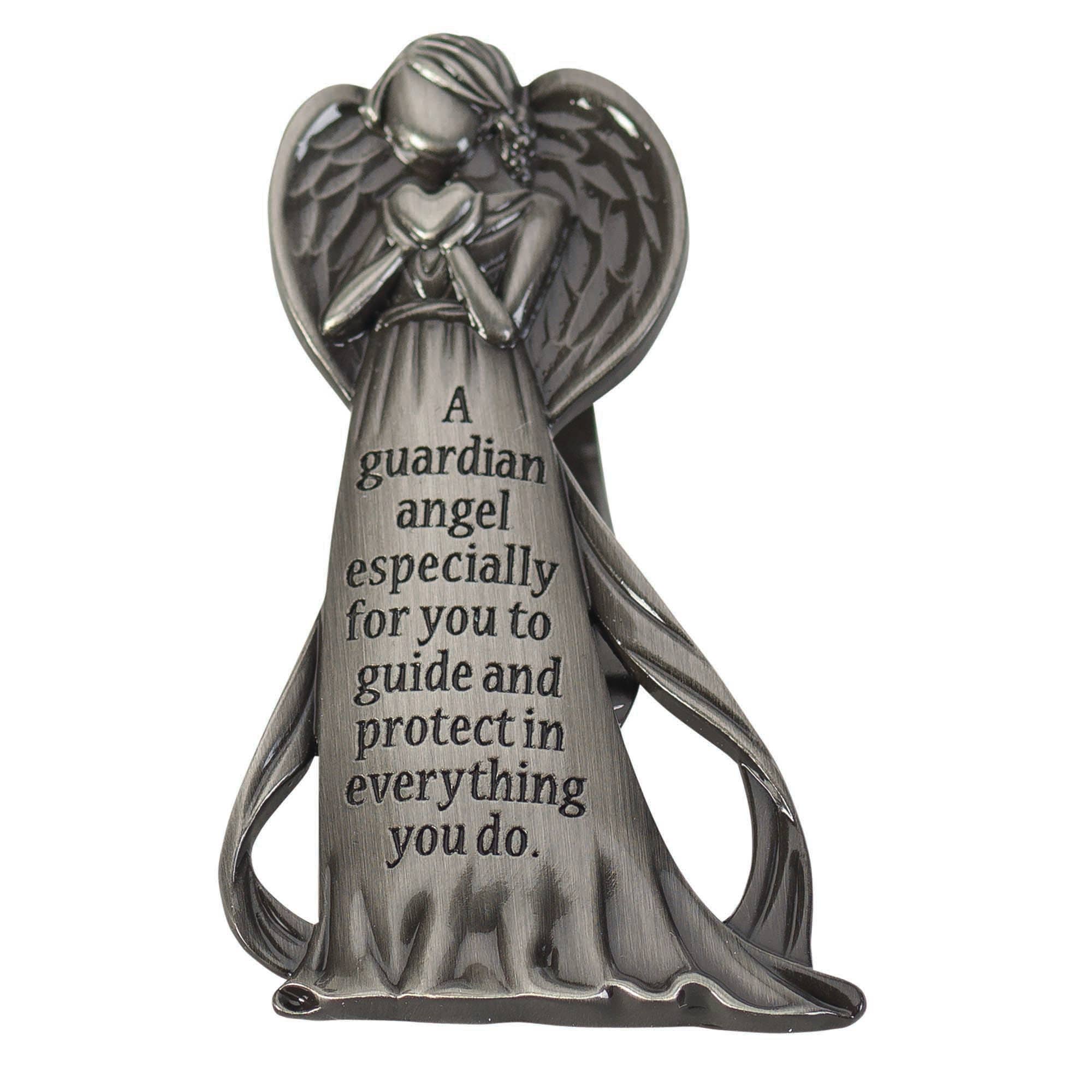 Auto Visor Clip Silver Guardian Angel
