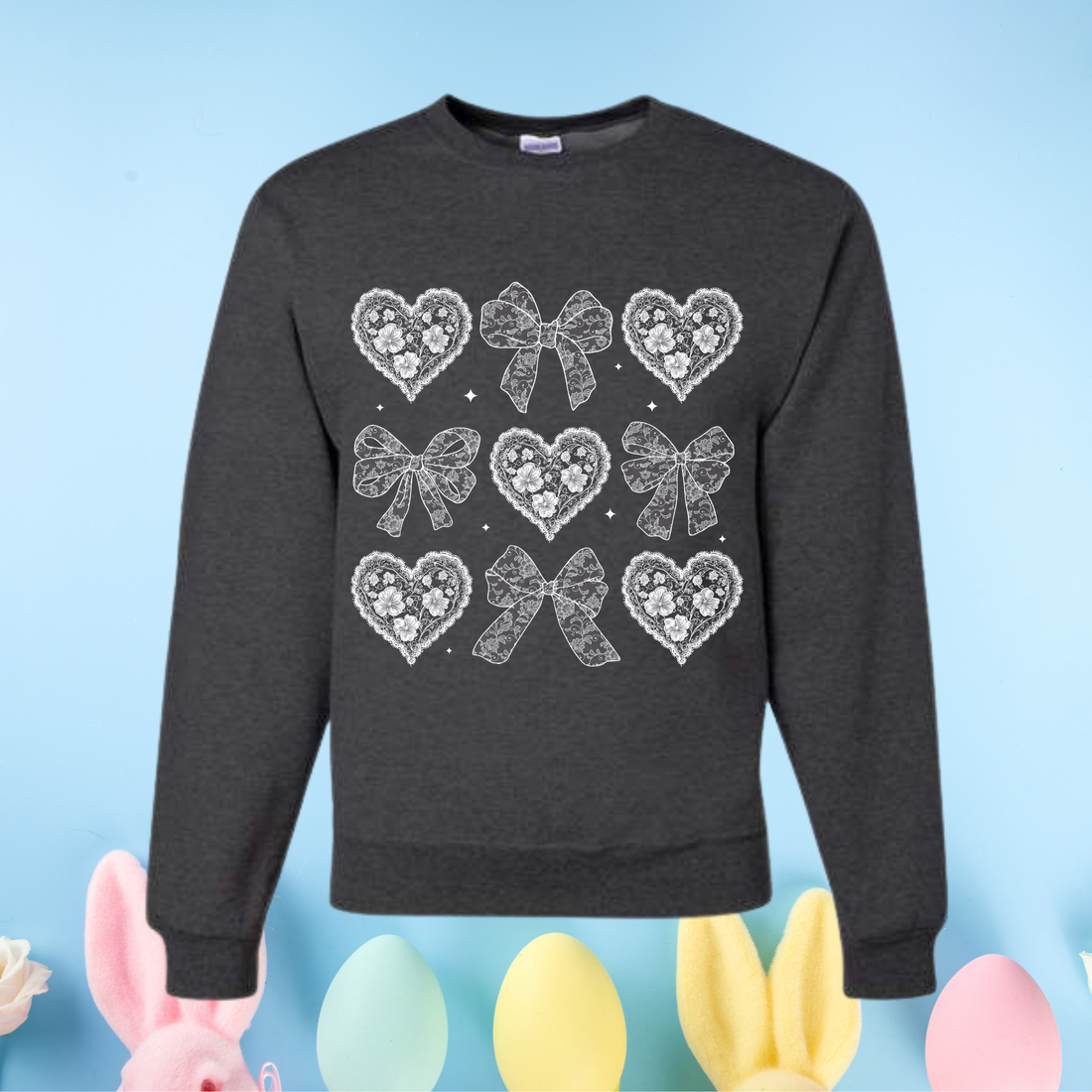 Lace Heart and Bow Coquette