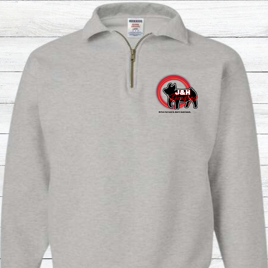 J&H Showpigs.1-1/4 Zip Pullover