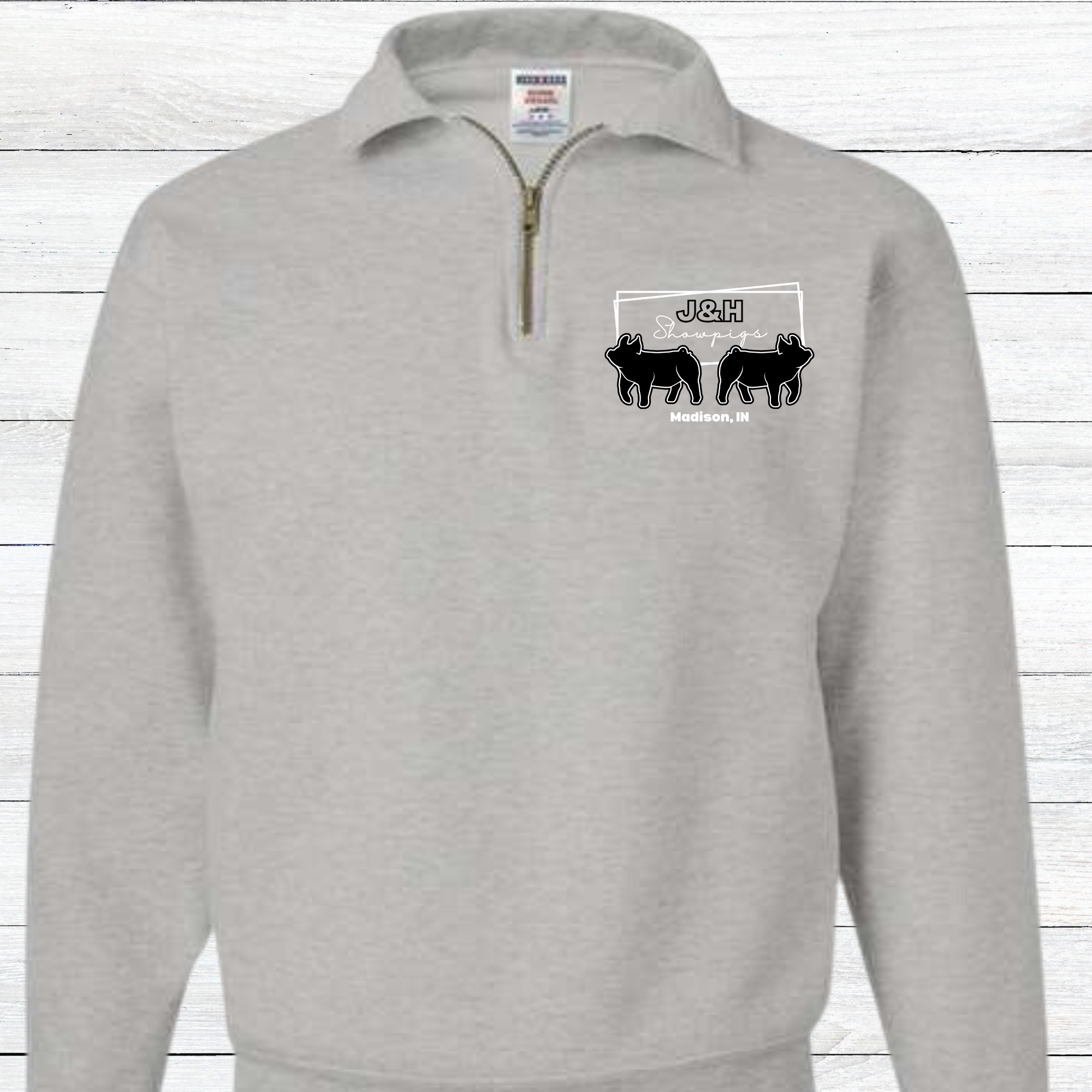 J&H Showpigs.2-1/4 Zip Pullover