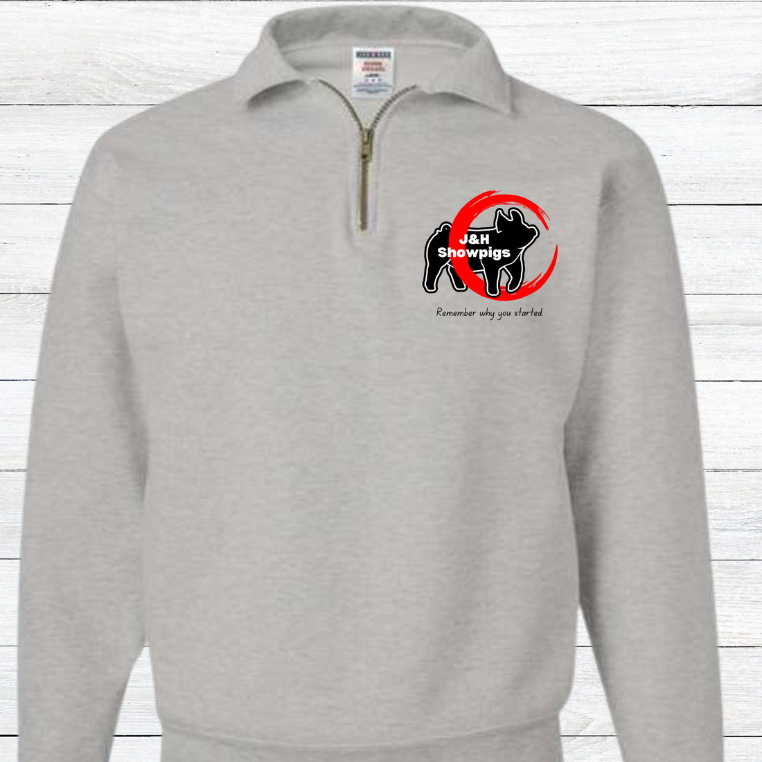 J&H Showpigs.3-1/4 Zip Pullover