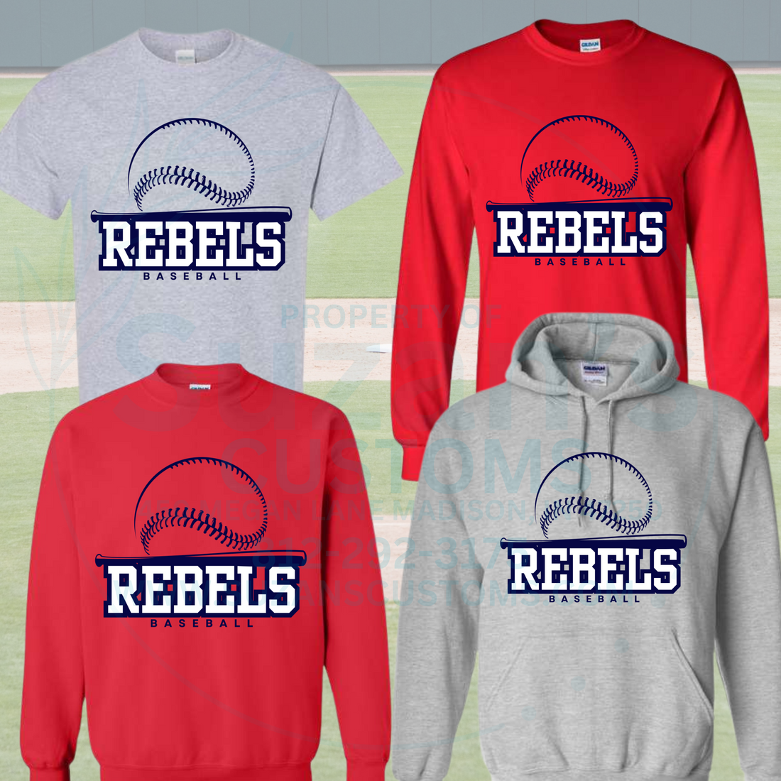 Southwestern Baseball - outline (Crewneck or Hoodie)