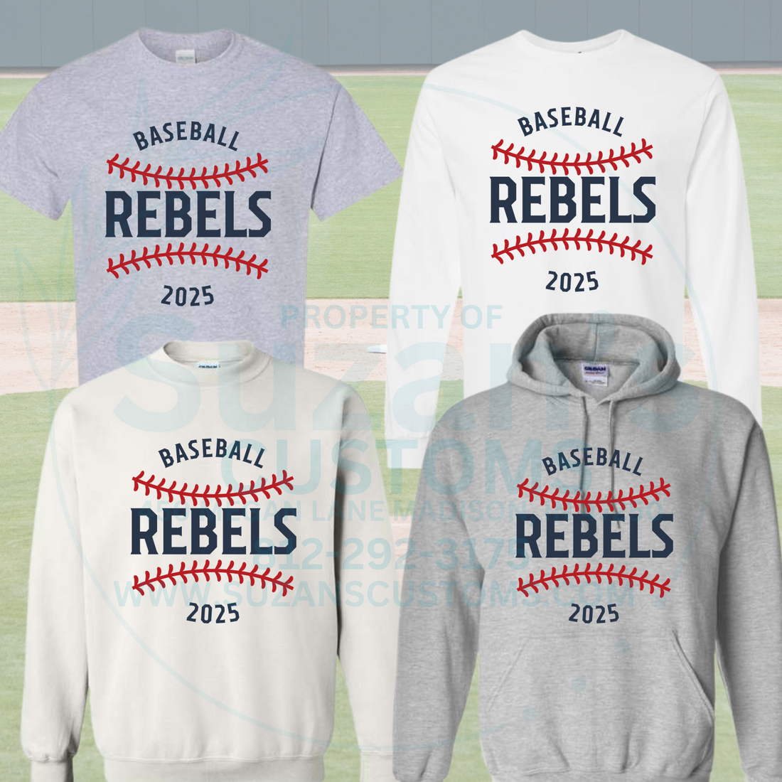 Southwestern Baseball - stitches (Crewneck or Hoodie)
