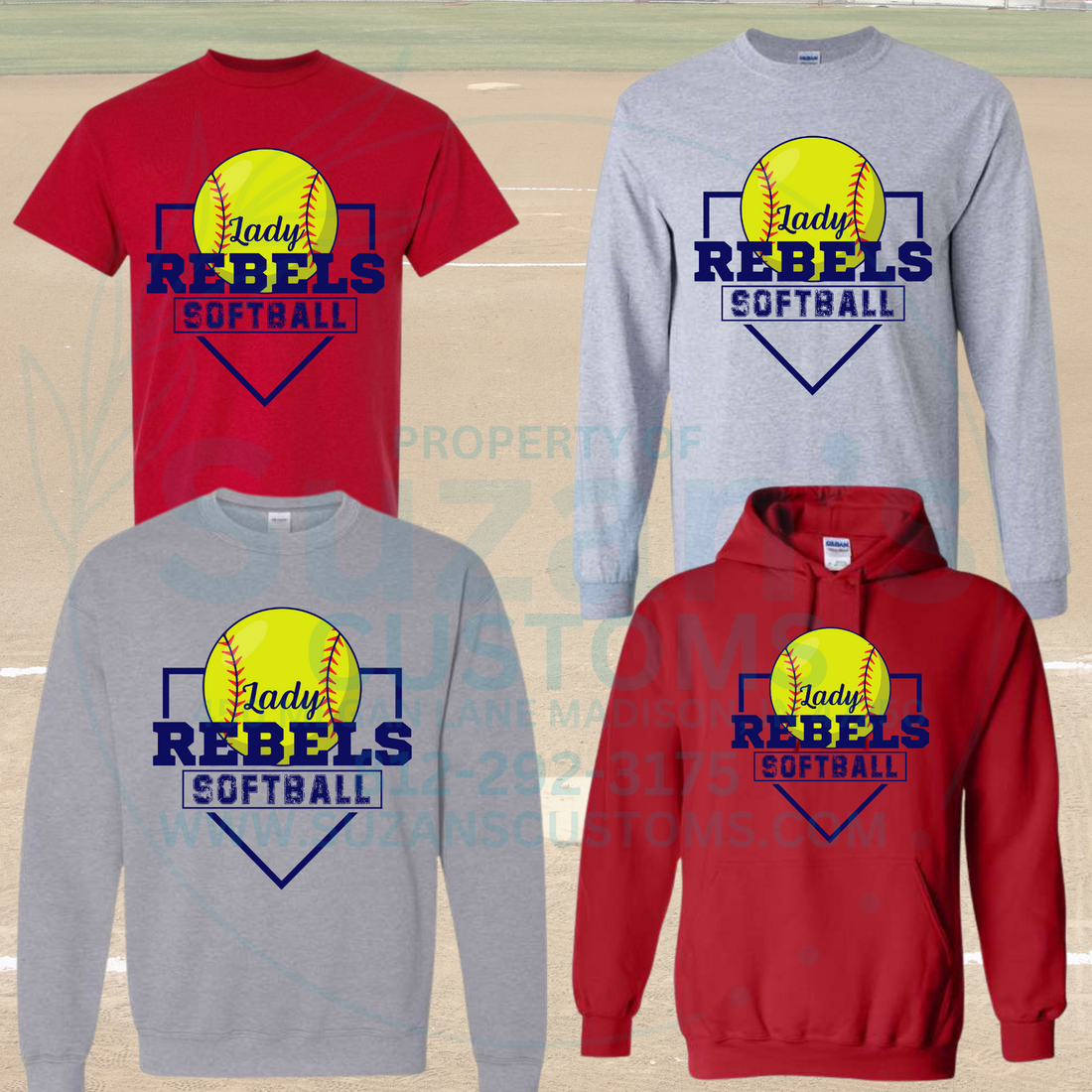 Southwestern Softball - home plate (Crewneck or Hoodie)