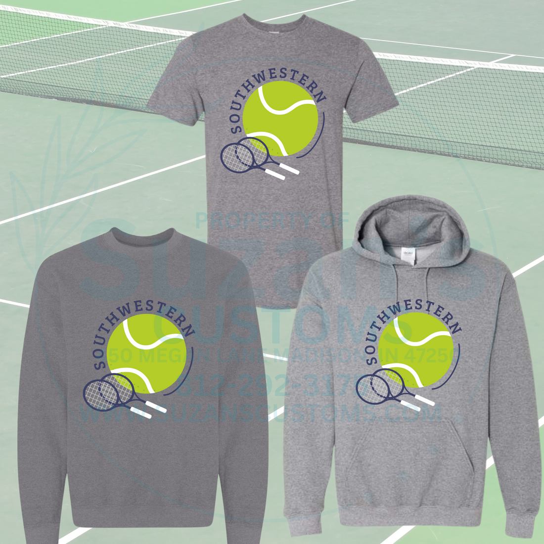 Southwestern Tennis - ball and rackets