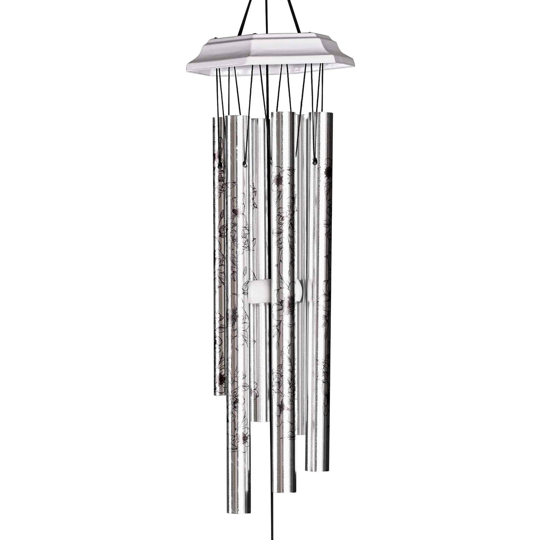 Windchime Iron Sail Angels Wings White