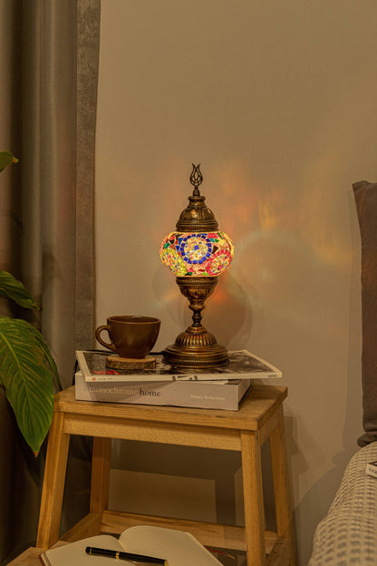 Turkish Standart Mosaic Lamps: Multicolor Flowers