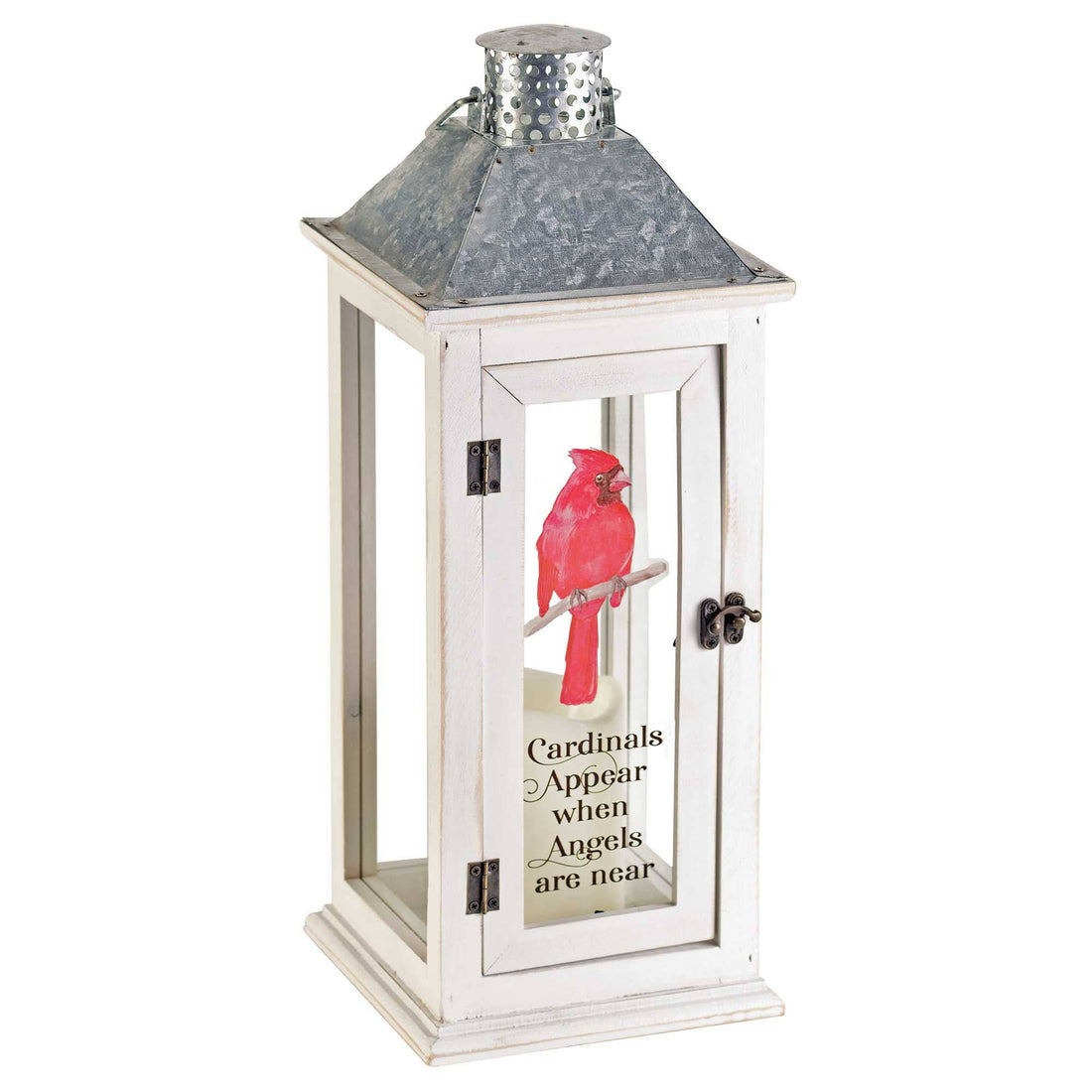 CARDINALS APPEAR LANTERN WHITE 17"