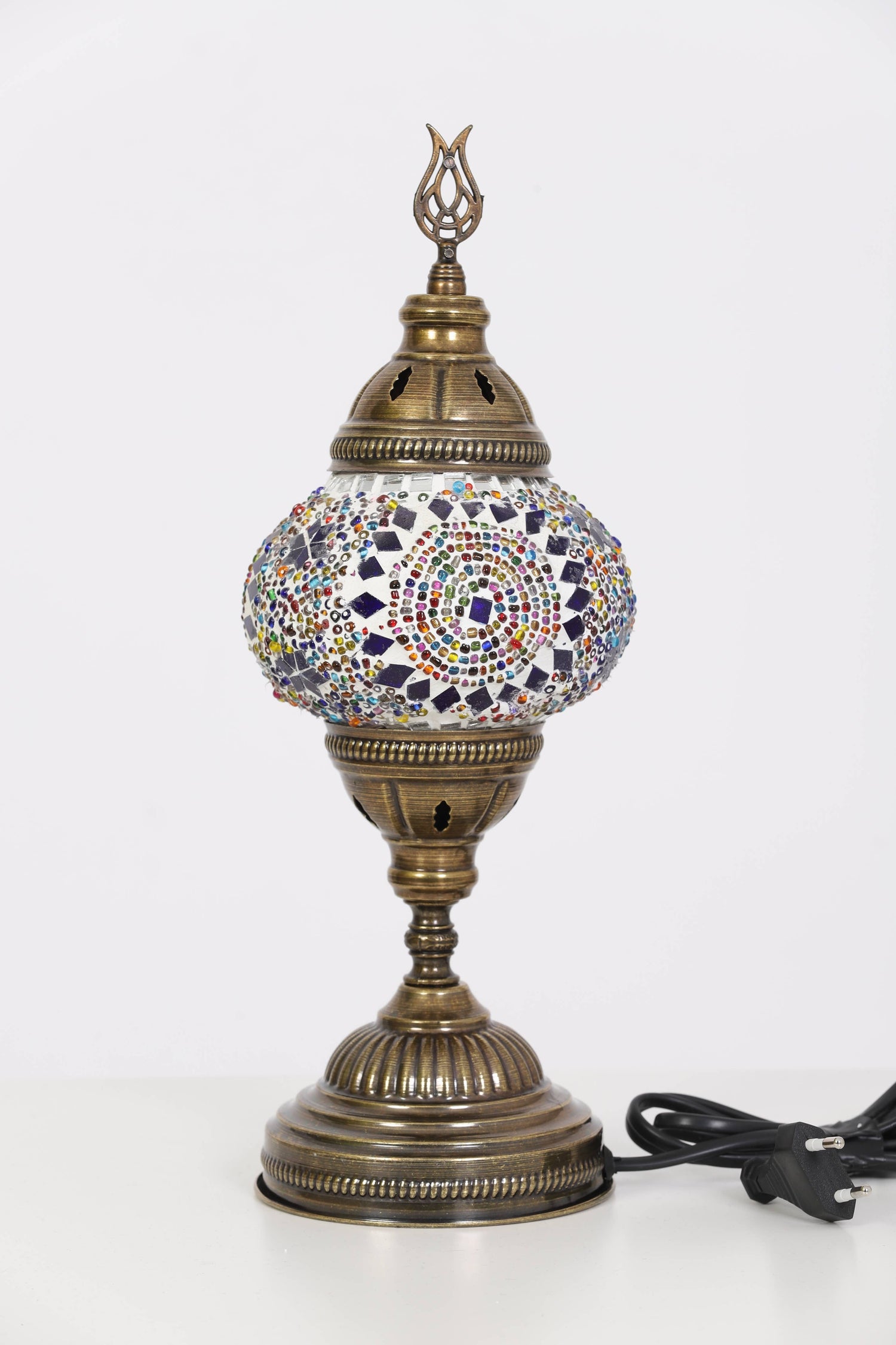 Turkish Standart Mosaic Lamps: Multicolor Flowers