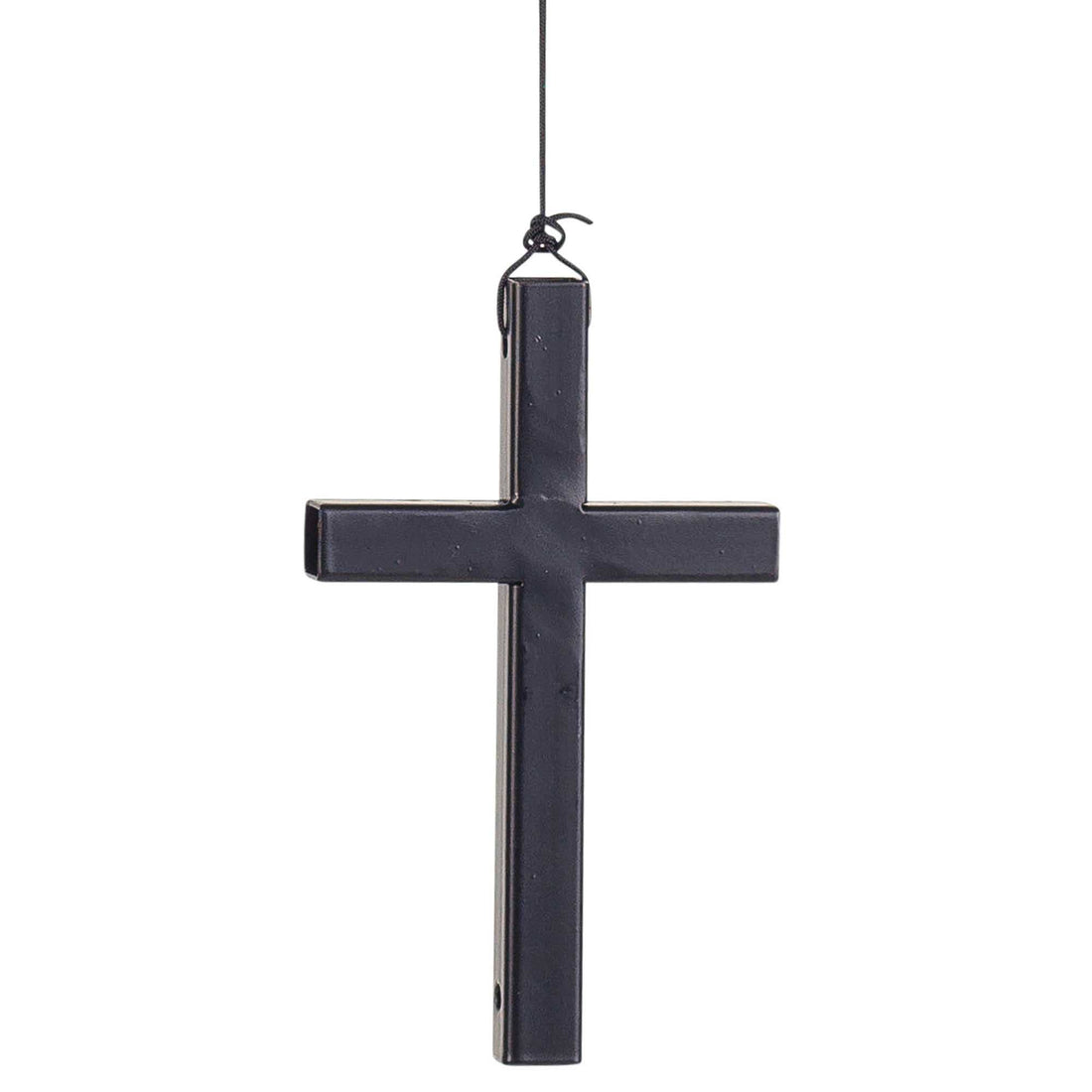 WINDCHIME BLACK METAL CROSS SAIL 35&quot;