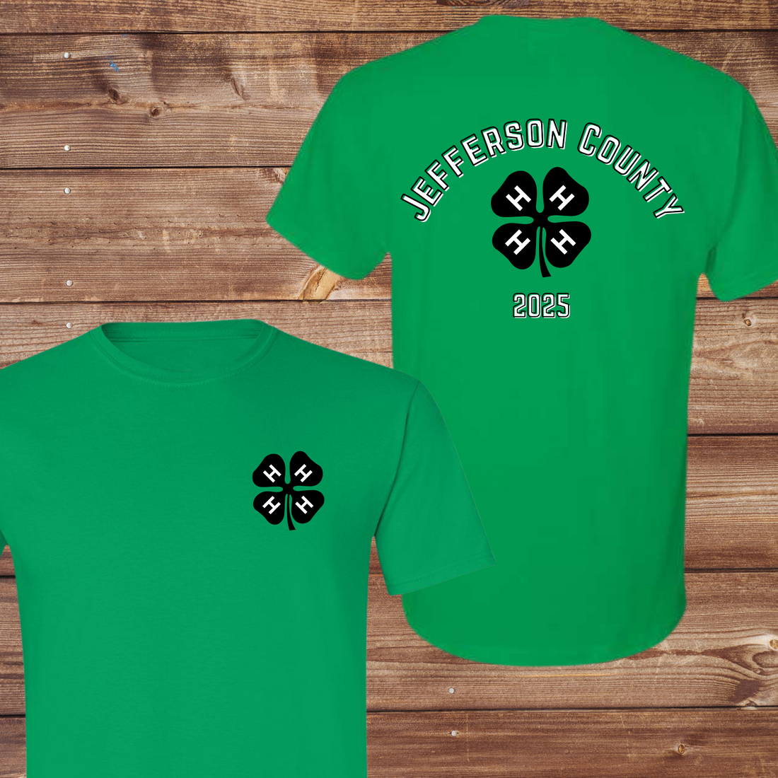 Jefferson County 4-H Tee Heather Irish Green Adult