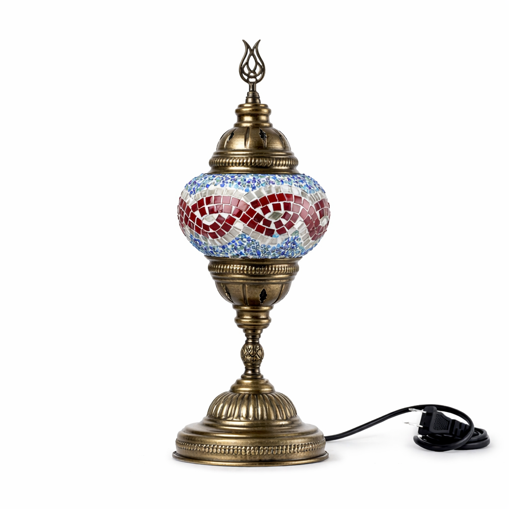 🌿 Handmade Turkish Mosaic Lamps | Spring–Summer Bestseller: Blue Quads