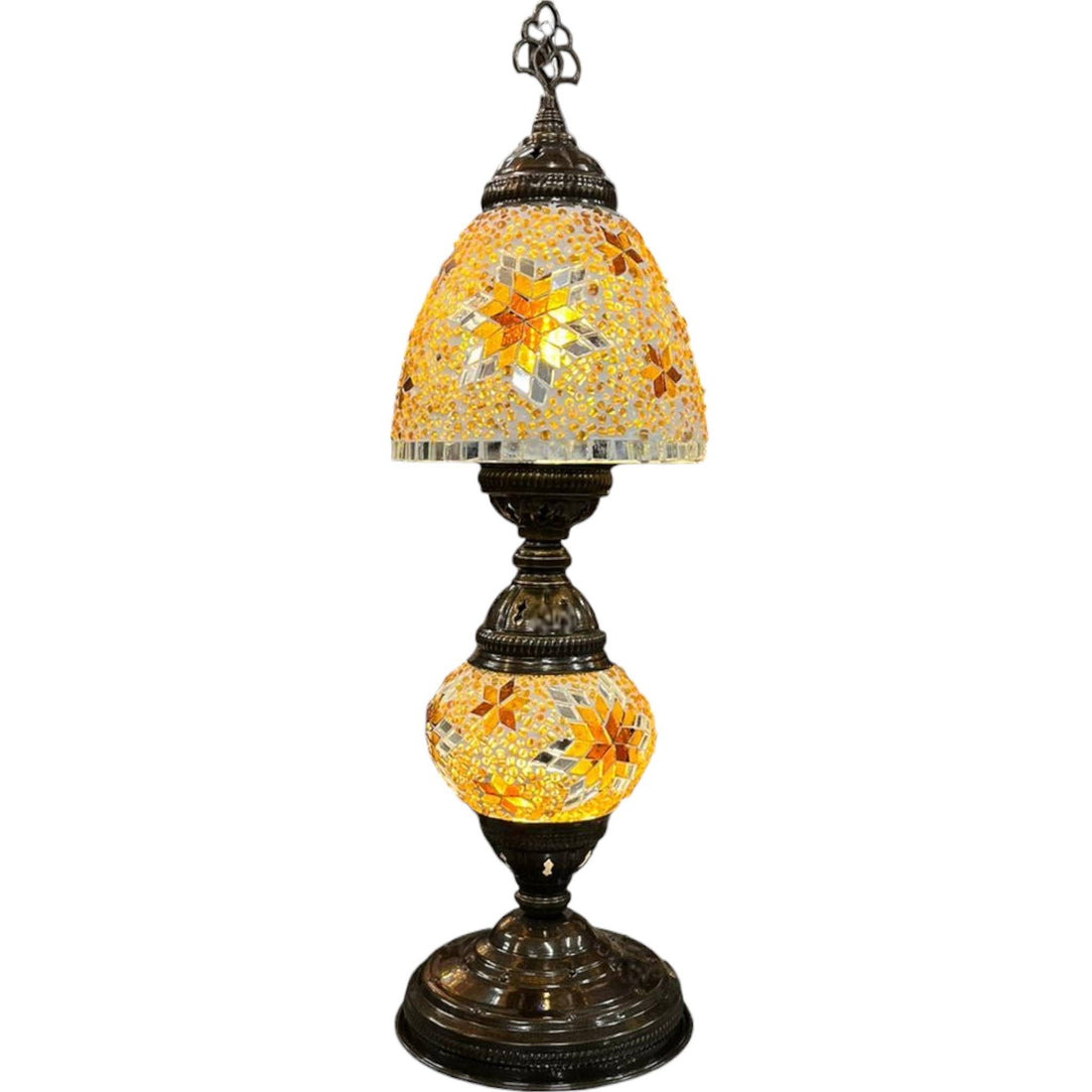 86921: 6" OPEN END MOSAIC SHADE "READING" TABLE LAMP WITH 3"