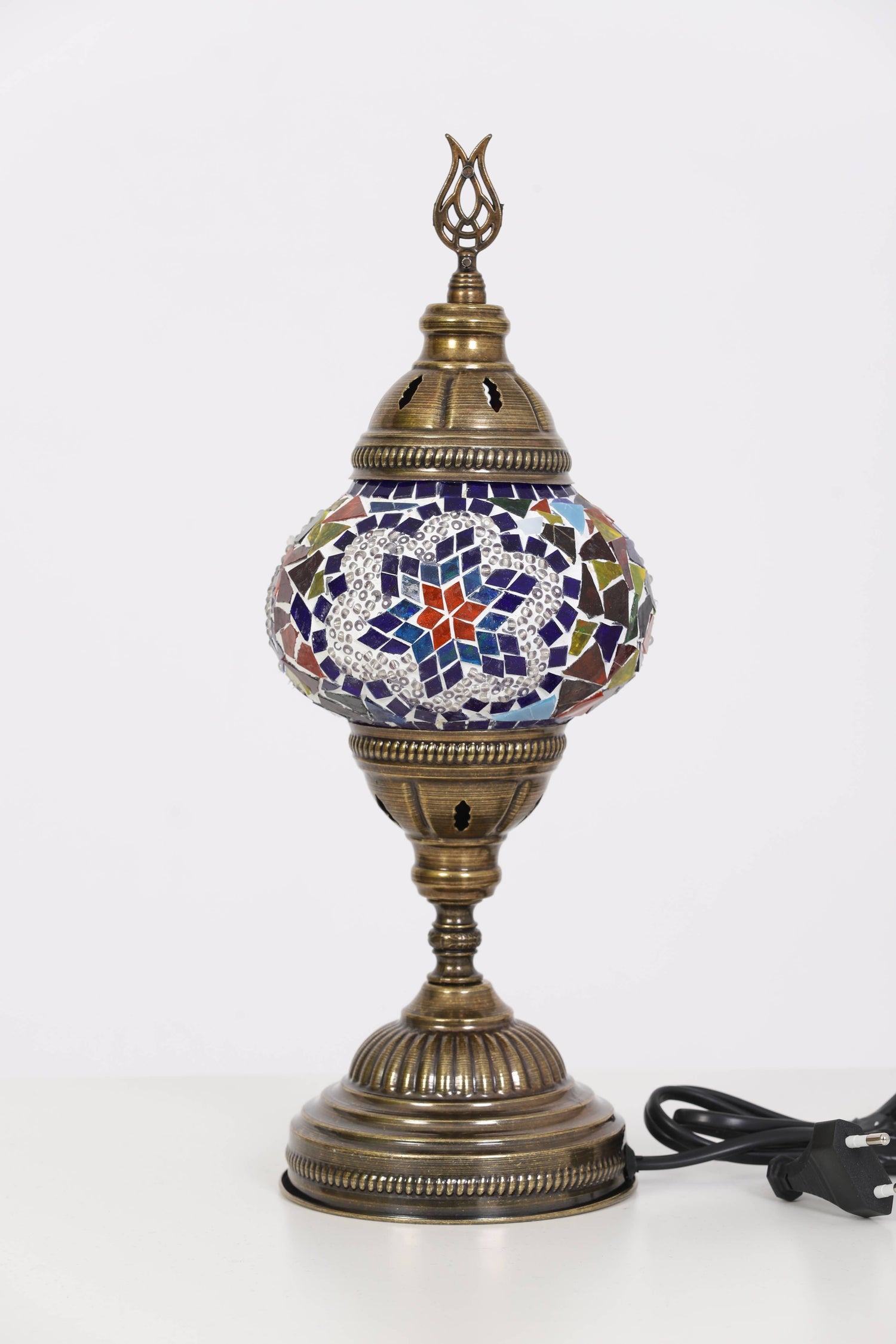 Turkish Standart Mosaic Lamps: Multicolor Flowers