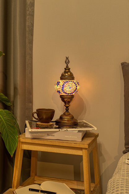 🌿 Handmade Turkish Mosaic Lamps | Spring–Summer Bestseller: Blue Quads